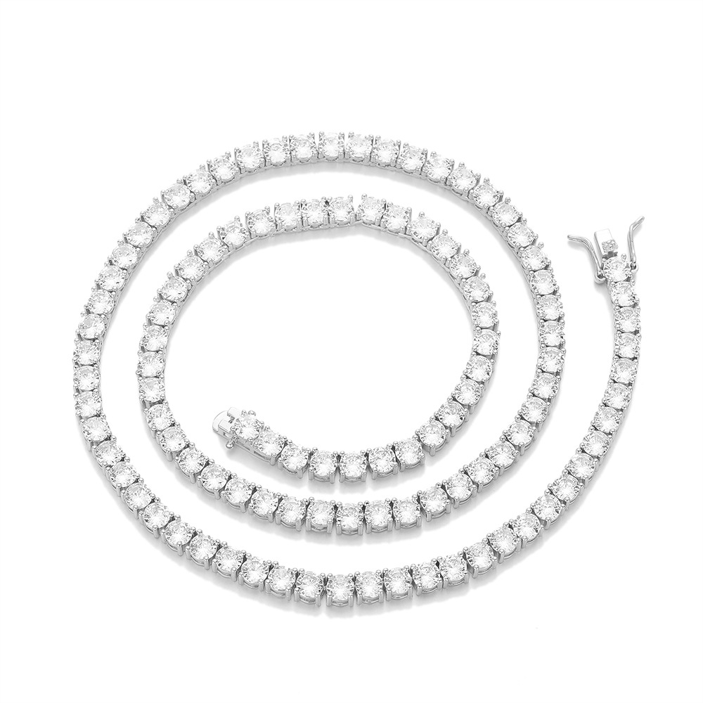 Platinum (3mm width) · Bracelet 6 inches (approximately 16 cm in length)