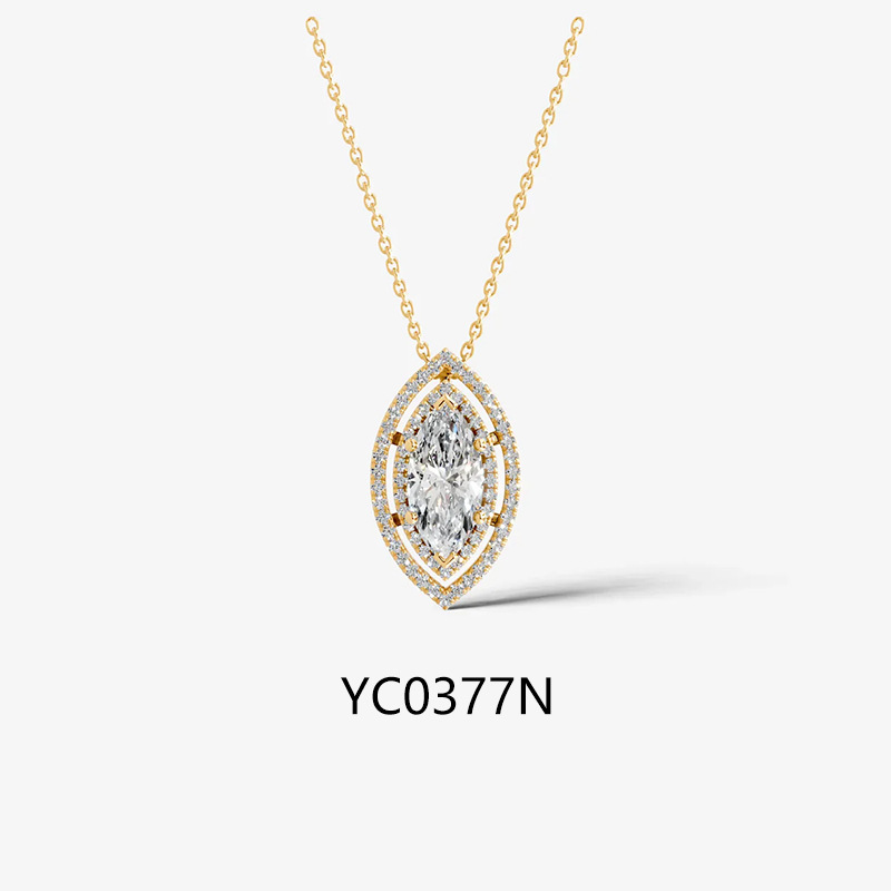 1CT Moissanite Necklace - Radiant · S925 silver / 40+5cm chain included