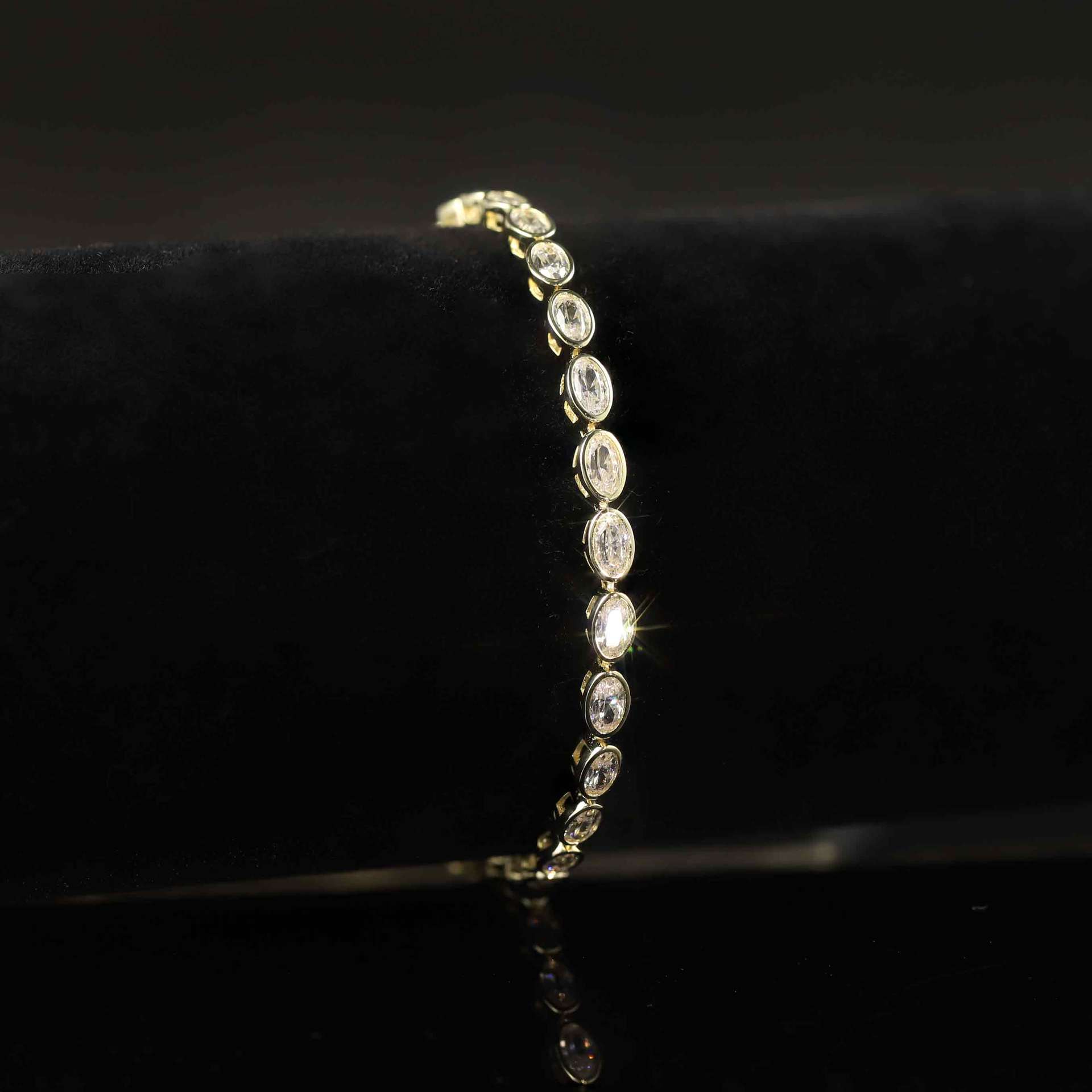 S925 Sterling Silver Moissanite Tennis Bracelet – 6 Stone Shapes, 7 Inches — detail 13