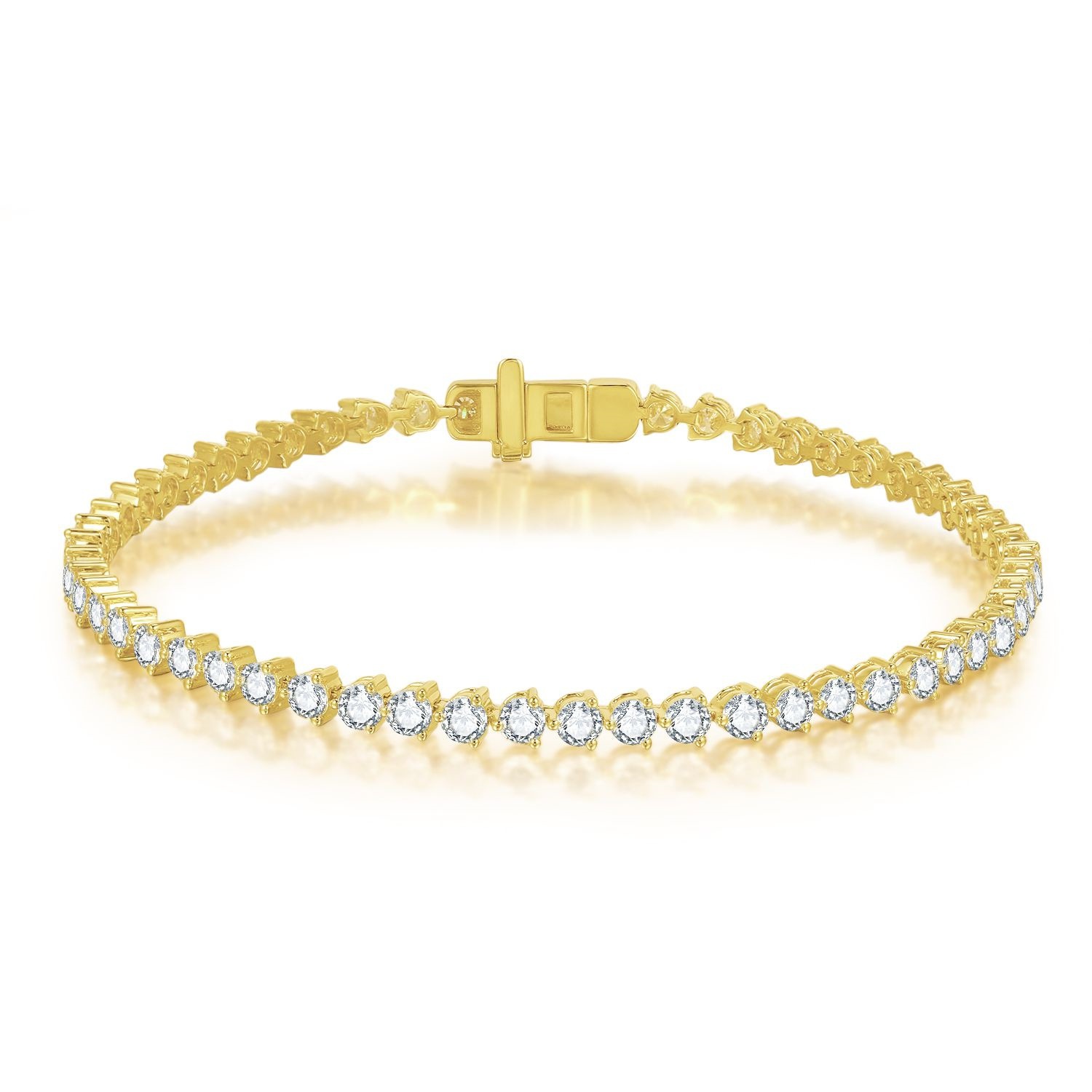 18K Gold Lab-Grown Diamond Tennis Bracelet – Approx. 2ct, 16cm — detail 6