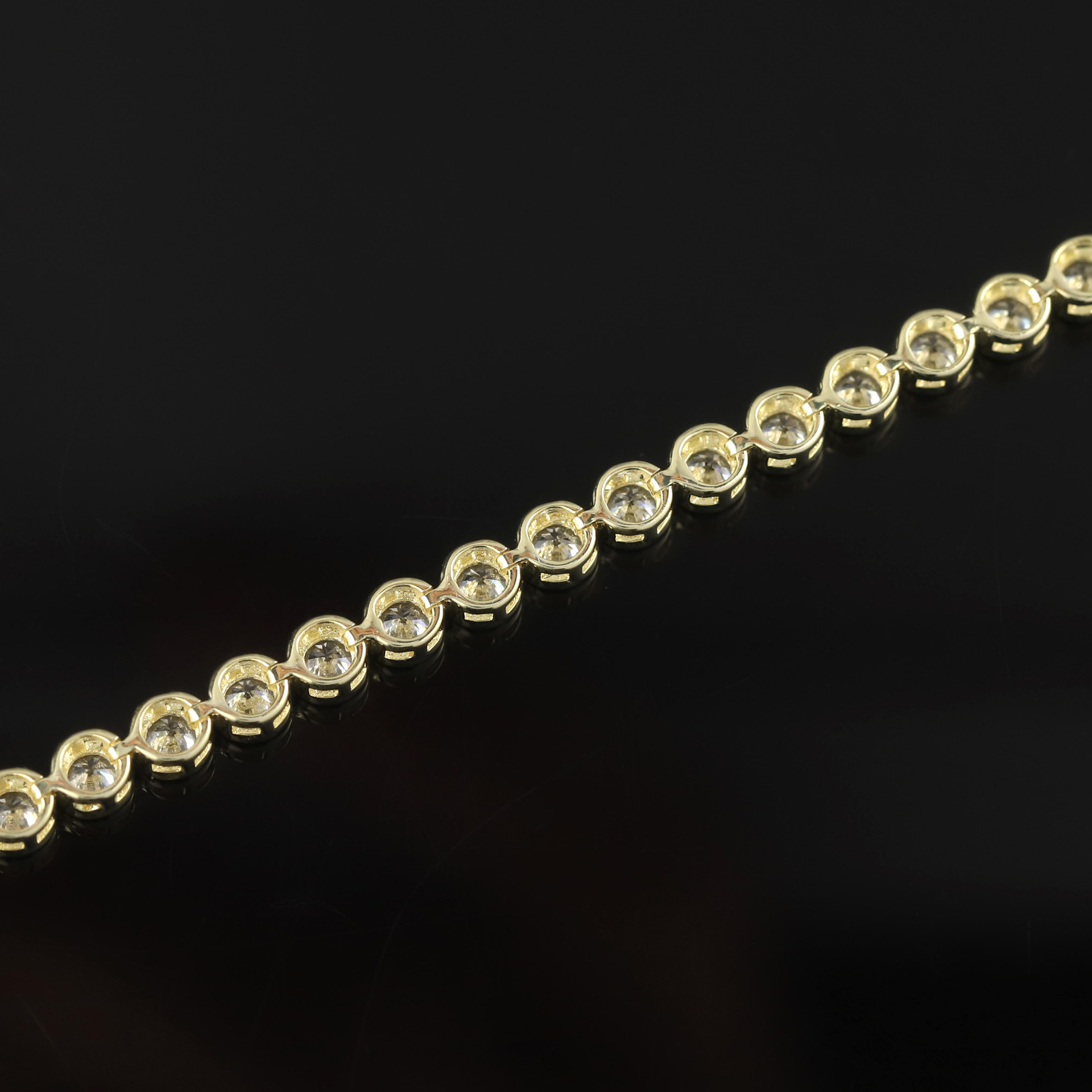 S925 Sterling Silver Bubble Bracelet – Moissanite / Lab-Grown Diamond, 7 Inches — detail 17