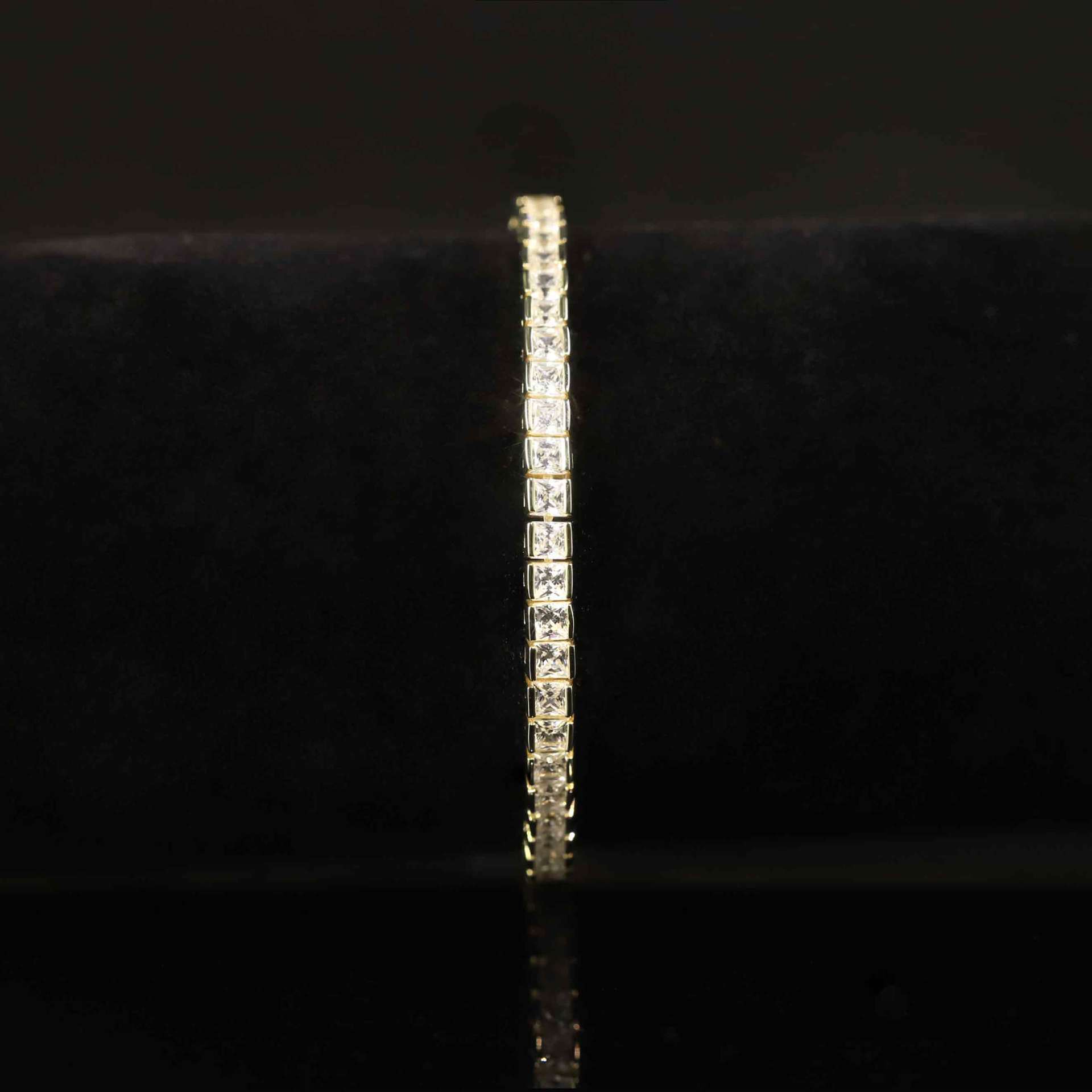 S925 Sterling Silver Moissanite Tennis Bracelet – 6 Stone Shapes, 7 Inches — detail 46