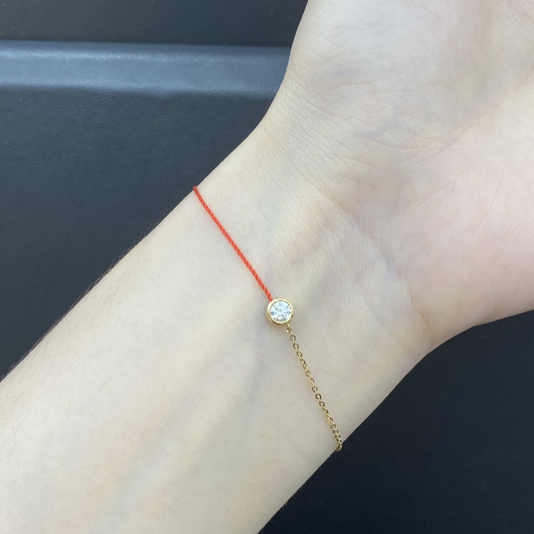 Aodhy 18K Yellow Gold 0.20 ct Lab-Grown Diamond Cord Bracelet — detail 8