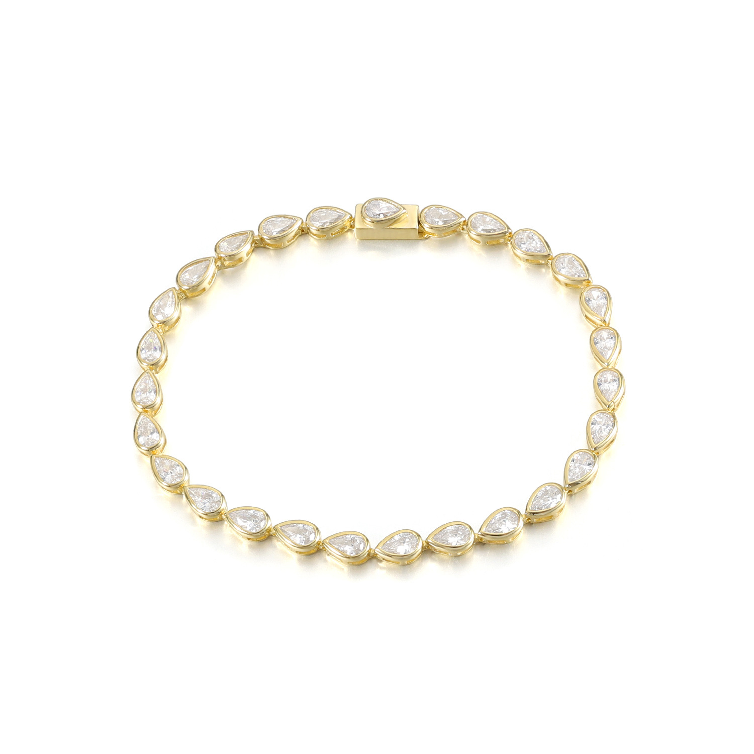 S925 Sterling Silver Moissanite Tennis Bracelet – 6 Stone Shapes, 7 Inches — detail 31