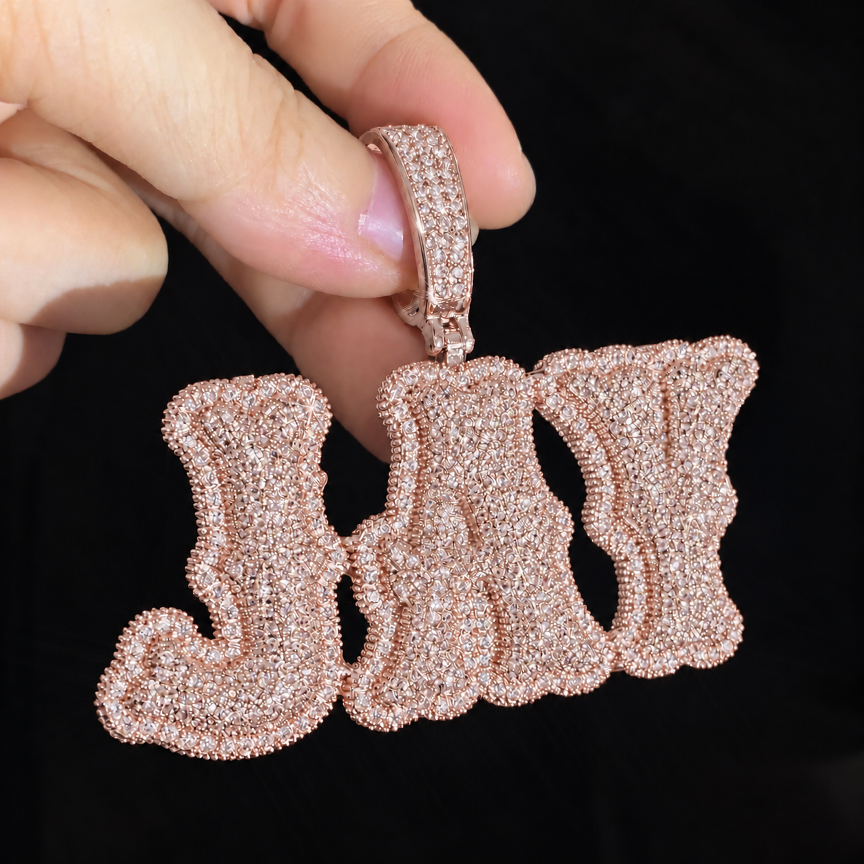 Aodhy Custom Bubble Letter CZ Name Pendant — detail 11