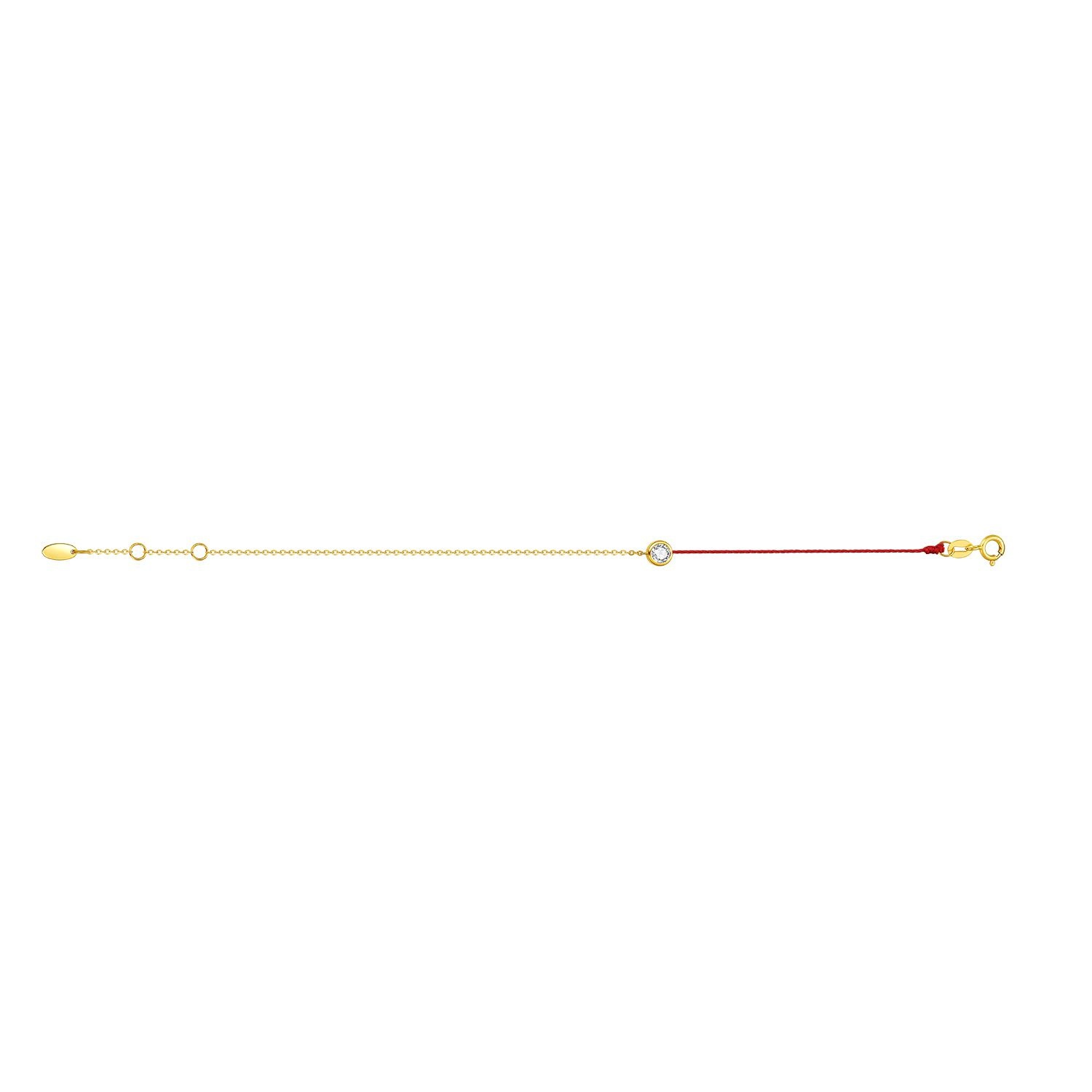Aodhy 18K Yellow Gold 0.20 ct Lab-Grown Diamond Cord Bracelet — detail 7
