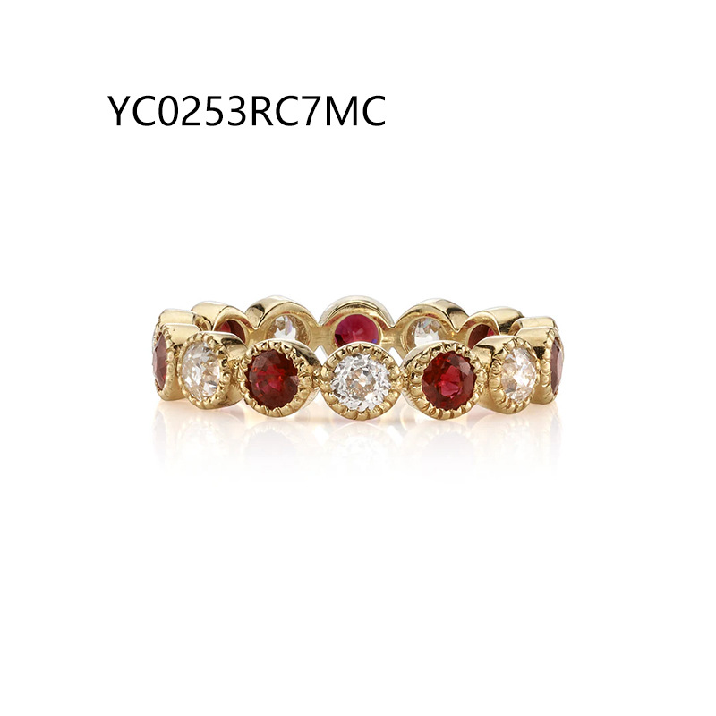 Breeding Ruby (Pigeon Blood Red) + Moissanite Ring
