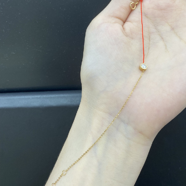 Aodhy 18K Yellow Gold 0.20 ct Lab-Grown Diamond Cord Bracelet — detail 9