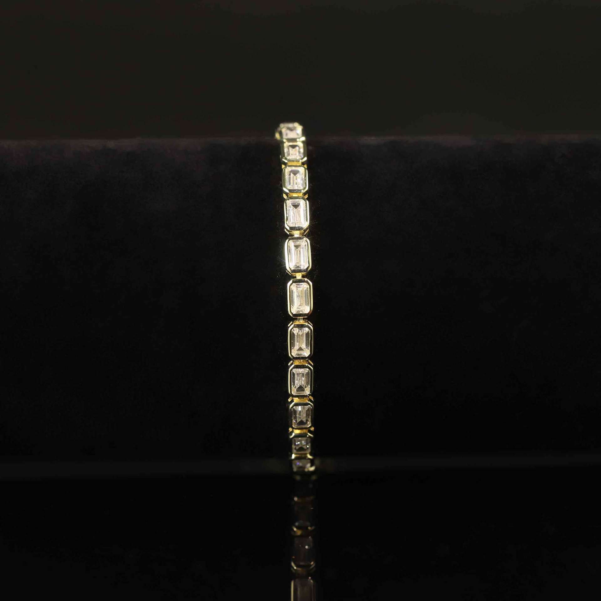 S925 Sterling Silver Moissanite Tennis Bracelet – 6 Stone Shapes, 7 Inches — detail 37