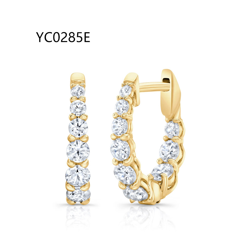 Gradient Earrings · S925 Sterling Silver/Moissanite