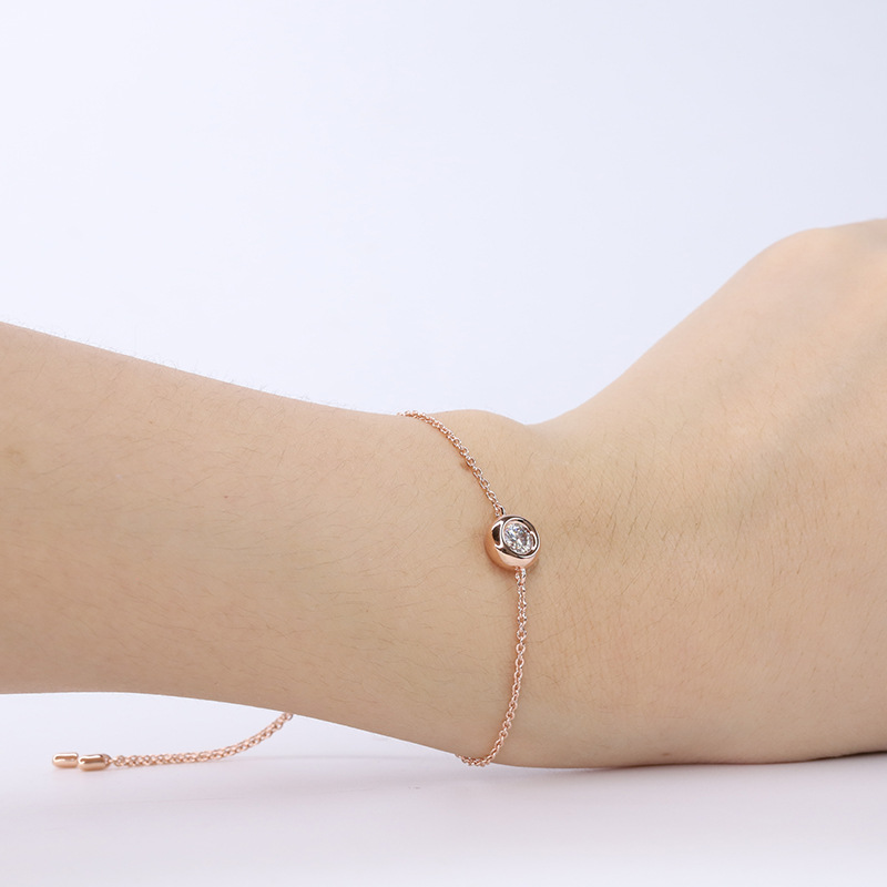 Aodhy 925 Sterling Silver 0.50 ct Lab-Grown Diamond Bubble Bracelet — detail 7