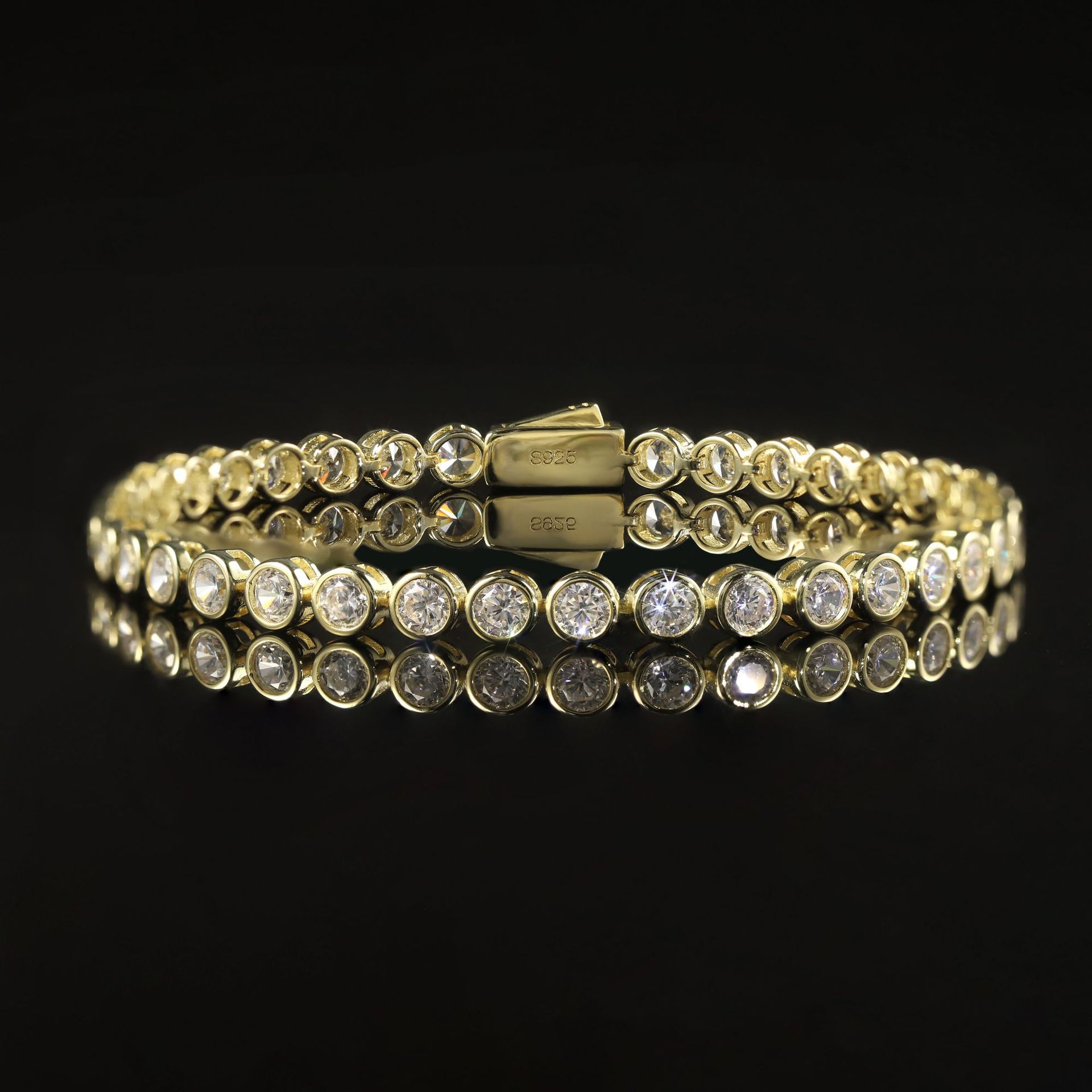 S925 Sterling Silver Moissanite Tennis Bracelet – 6 Stone Shapes, 7 Inches — detail 20