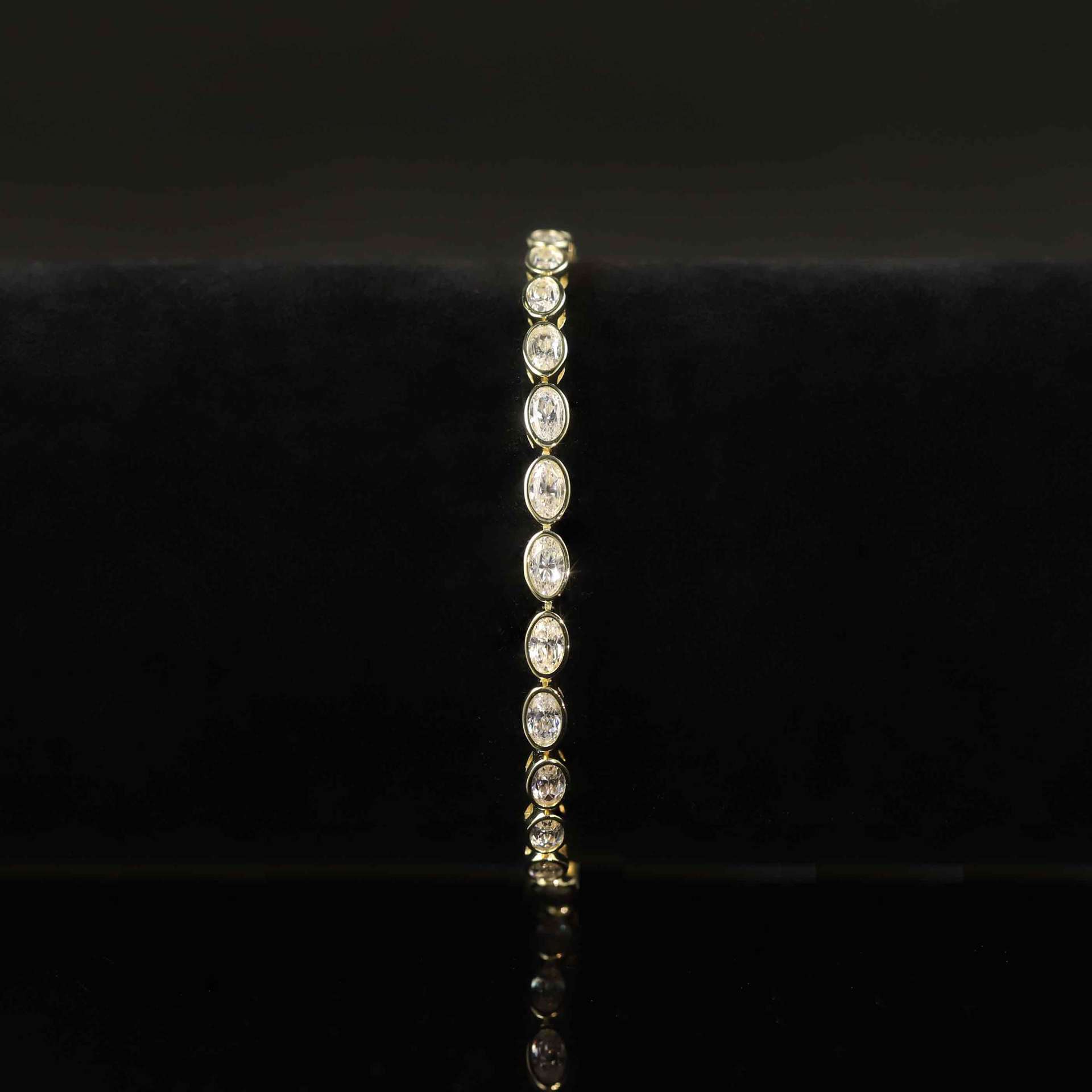 S925 Sterling Silver Moissanite Tennis Bracelet – 6 Stone Shapes, 7 Inches — detail 12
