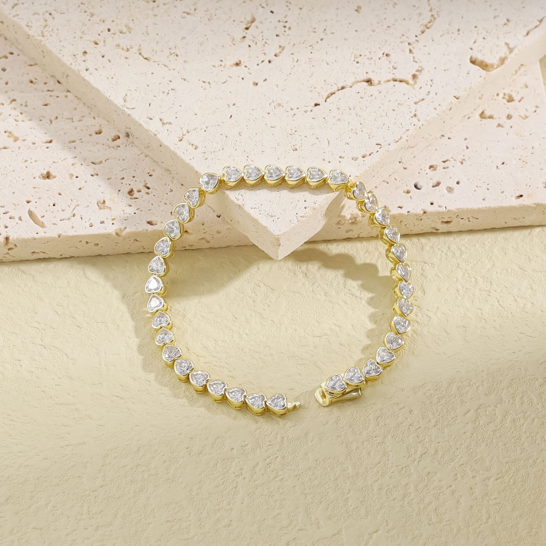 S925 Sterling Silver Moissanite Tennis Bracelet – 6 Stone Shapes, 7 Inches — detail 30