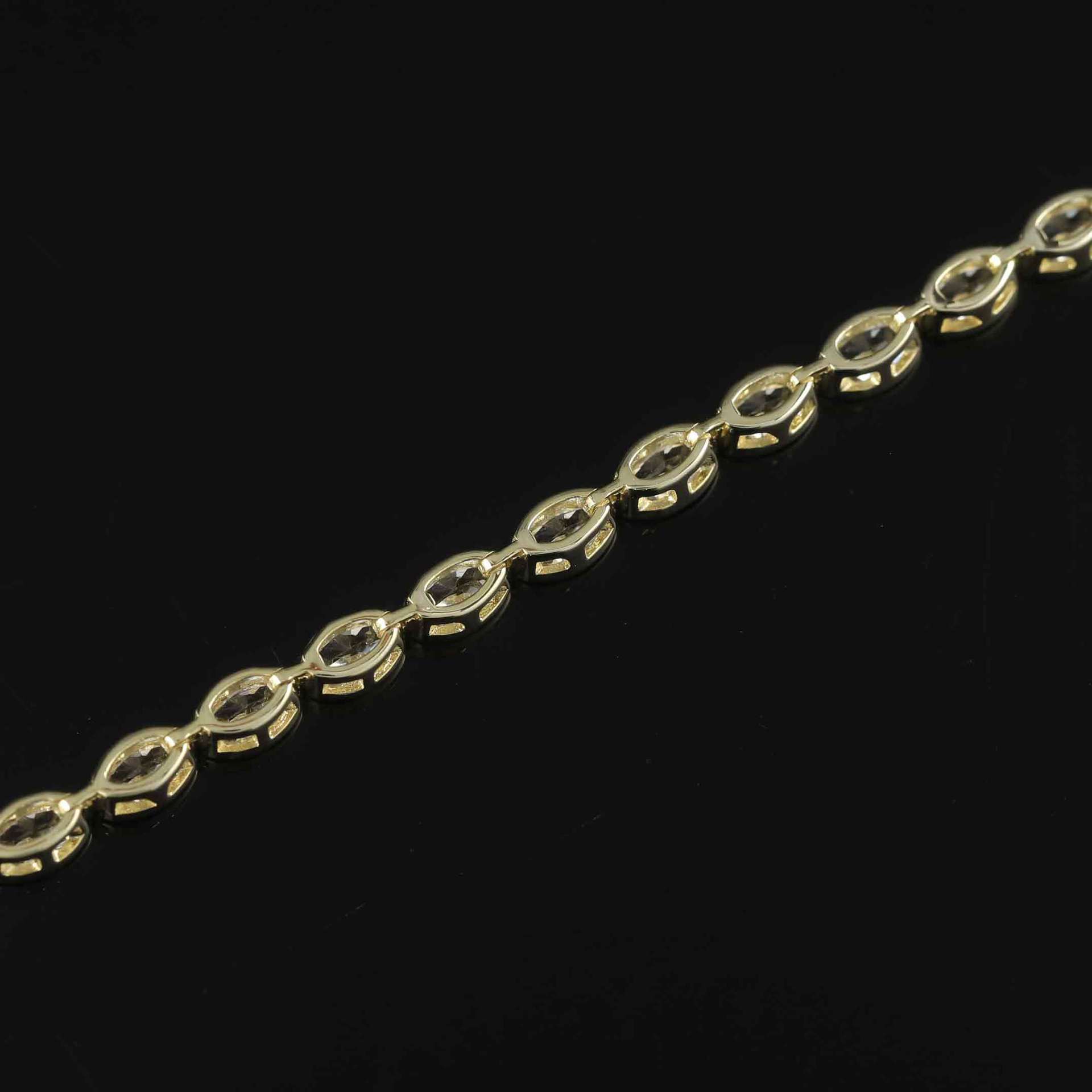 S925 Sterling Silver Moissanite Tennis Bracelet – 6 Stone Shapes, 7 Inches — detail 16