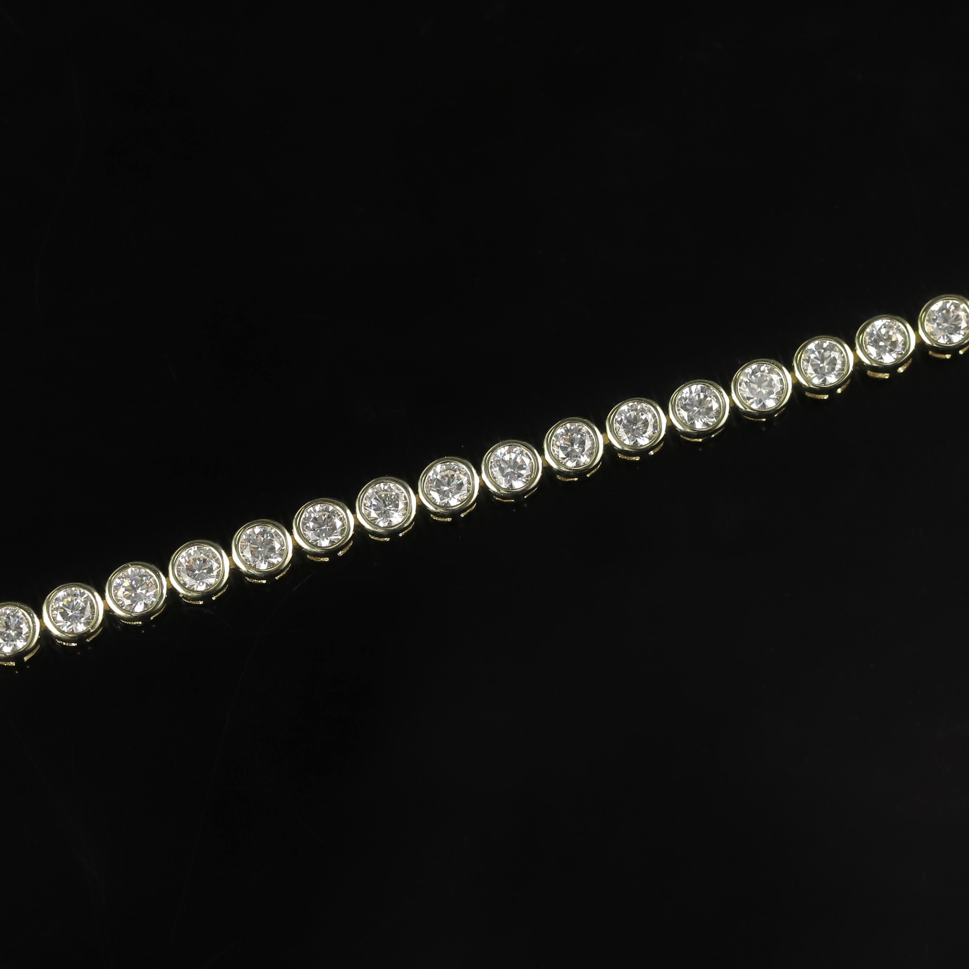 S925 Sterling Silver Bubble Bracelet – Moissanite / Lab-Grown Diamond, 7 Inches — detail 16