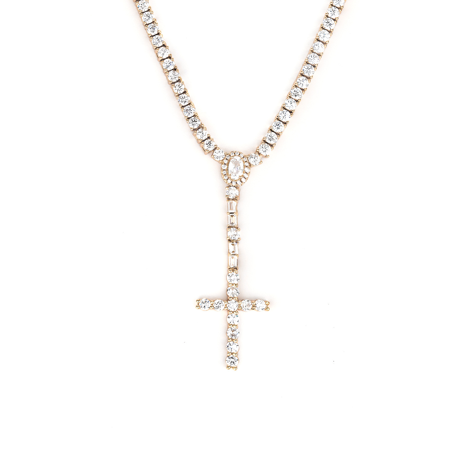 Rose gold (5mm width) · Necklace 16 inches (41 cm in length)