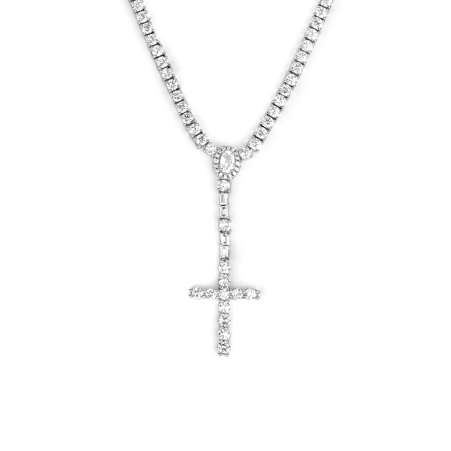 Platinum (3mm width) · Necklace 16 inches (41 cm in length)