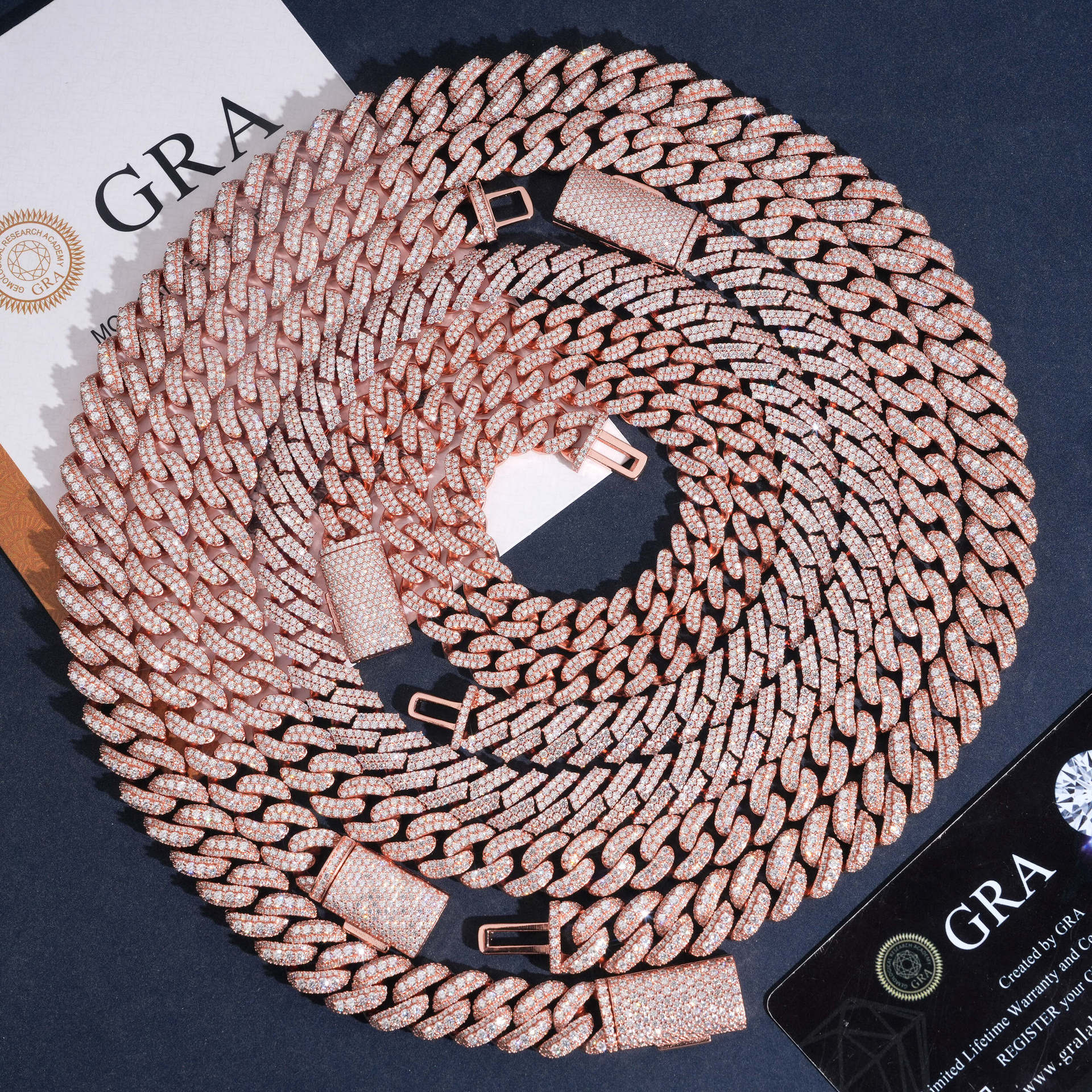 925 Sterling Silver Moissanite Cuban Link Bracelet & Necklace | 13–18mm Width, 7–24 Inches — detail 9