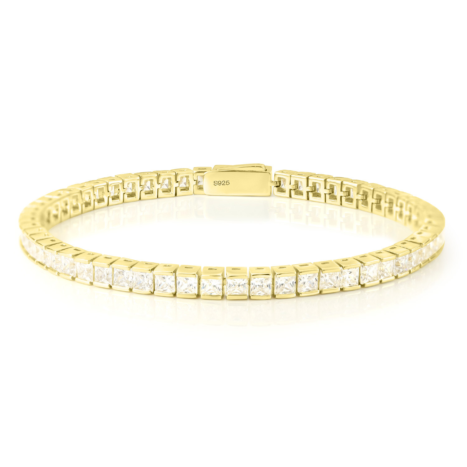 S925 Sterling Silver Moissanite Tennis Bracelet – 6 Stone Shapes, 7 Inches — detail 44