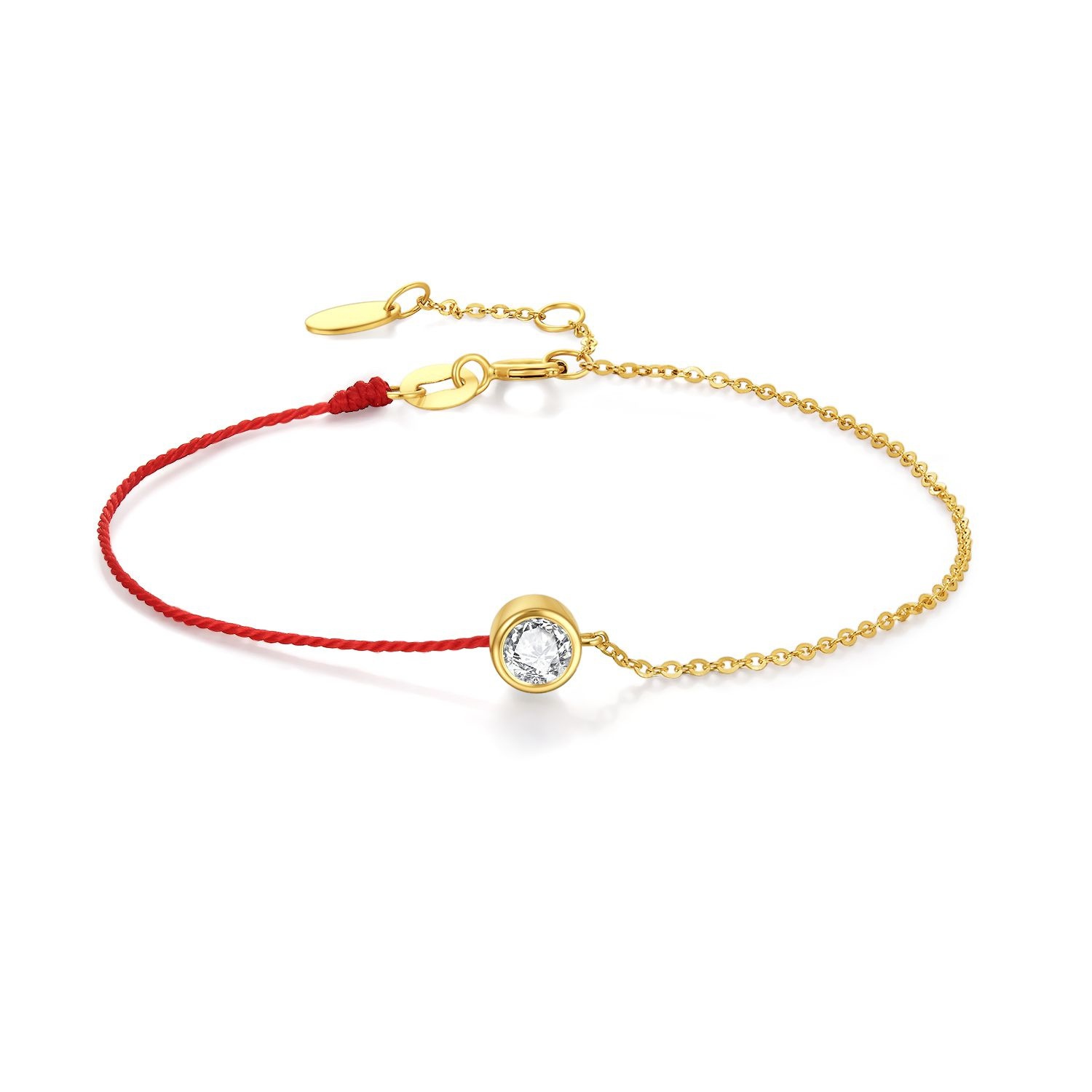 Aodhy 18K Yellow Gold 0.20 ct Lab-Grown Diamond Cord Bracelet — detail 6