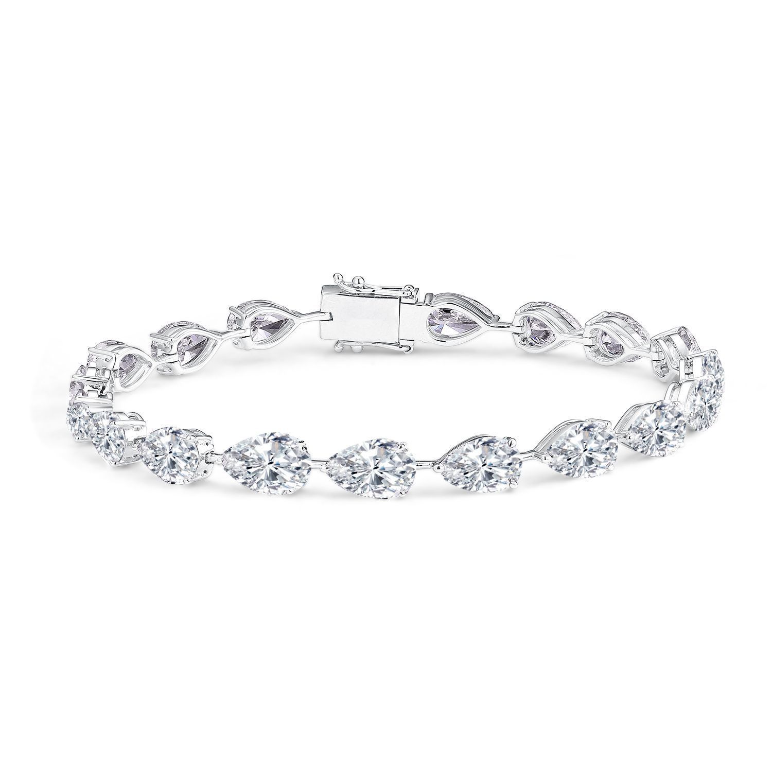 Aodhy 18K White Gold Lab-Grown Diamond Tennis Bracelet — detail 7