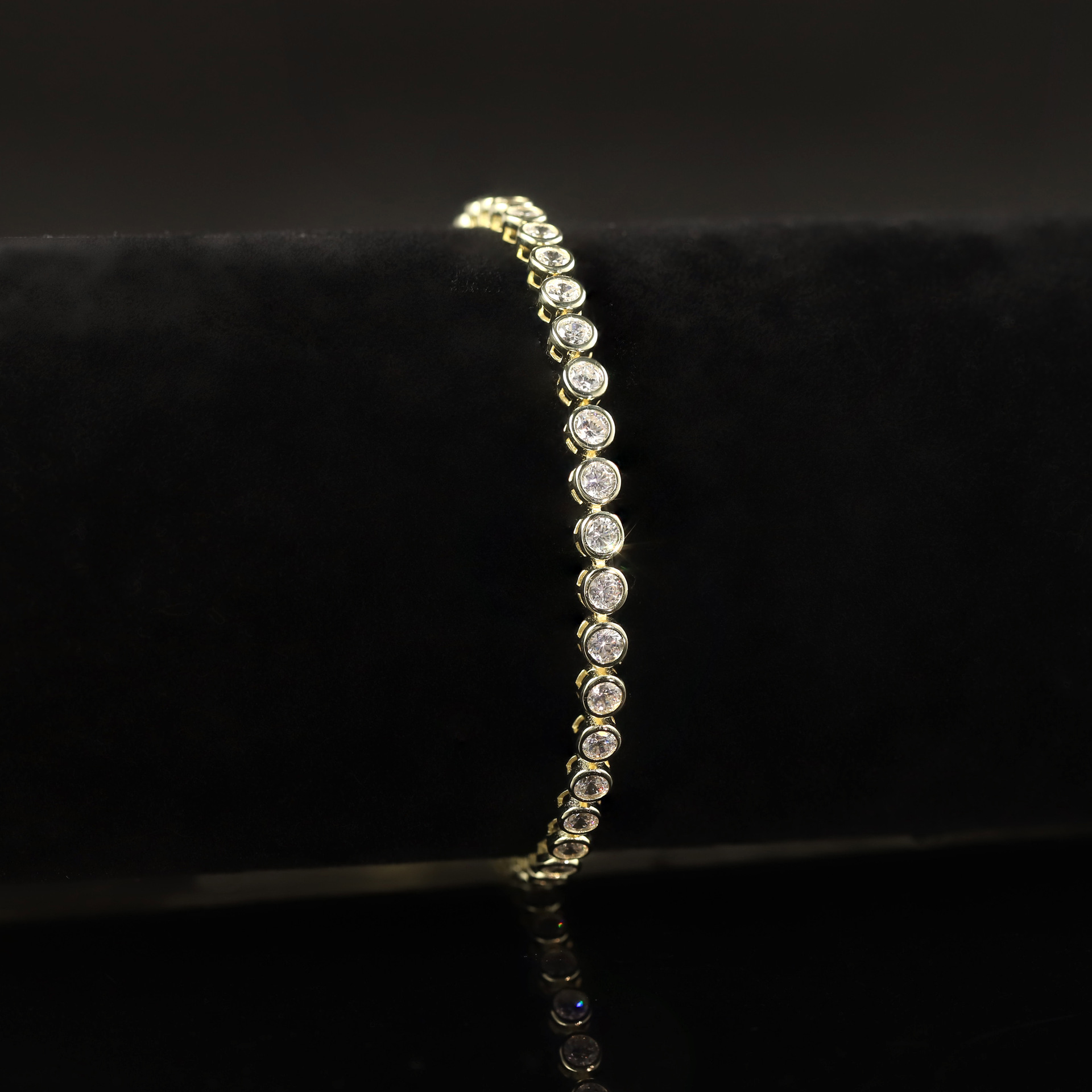 S925 Sterling Silver Bubble Bracelet – Moissanite / Lab-Grown Diamond, 7 Inches — detail 14