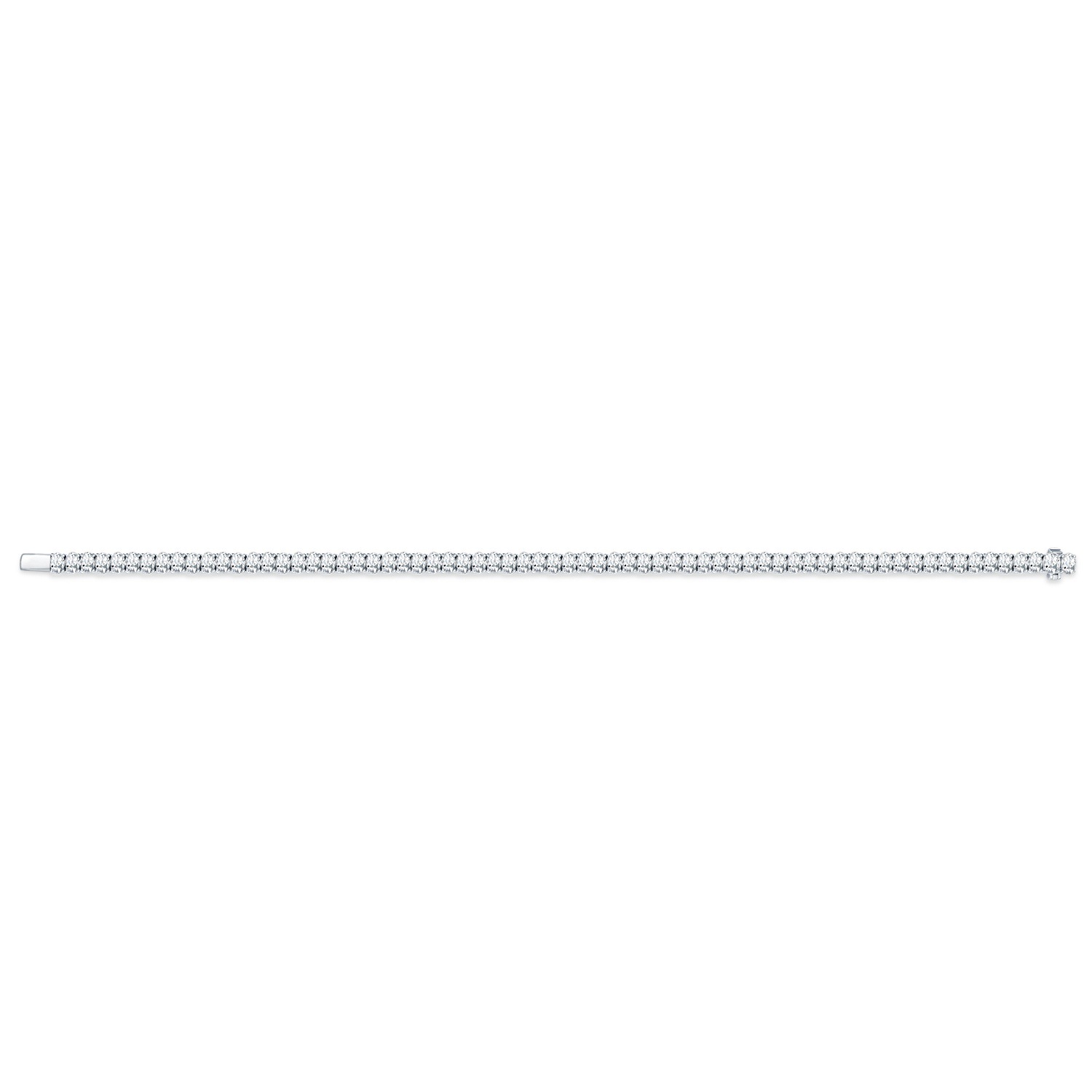18K White Gold Oval-Cut Lab-Grown Diamond Tennis Bracelet – Approx. 4.6ct, 15.5cm — detail 6