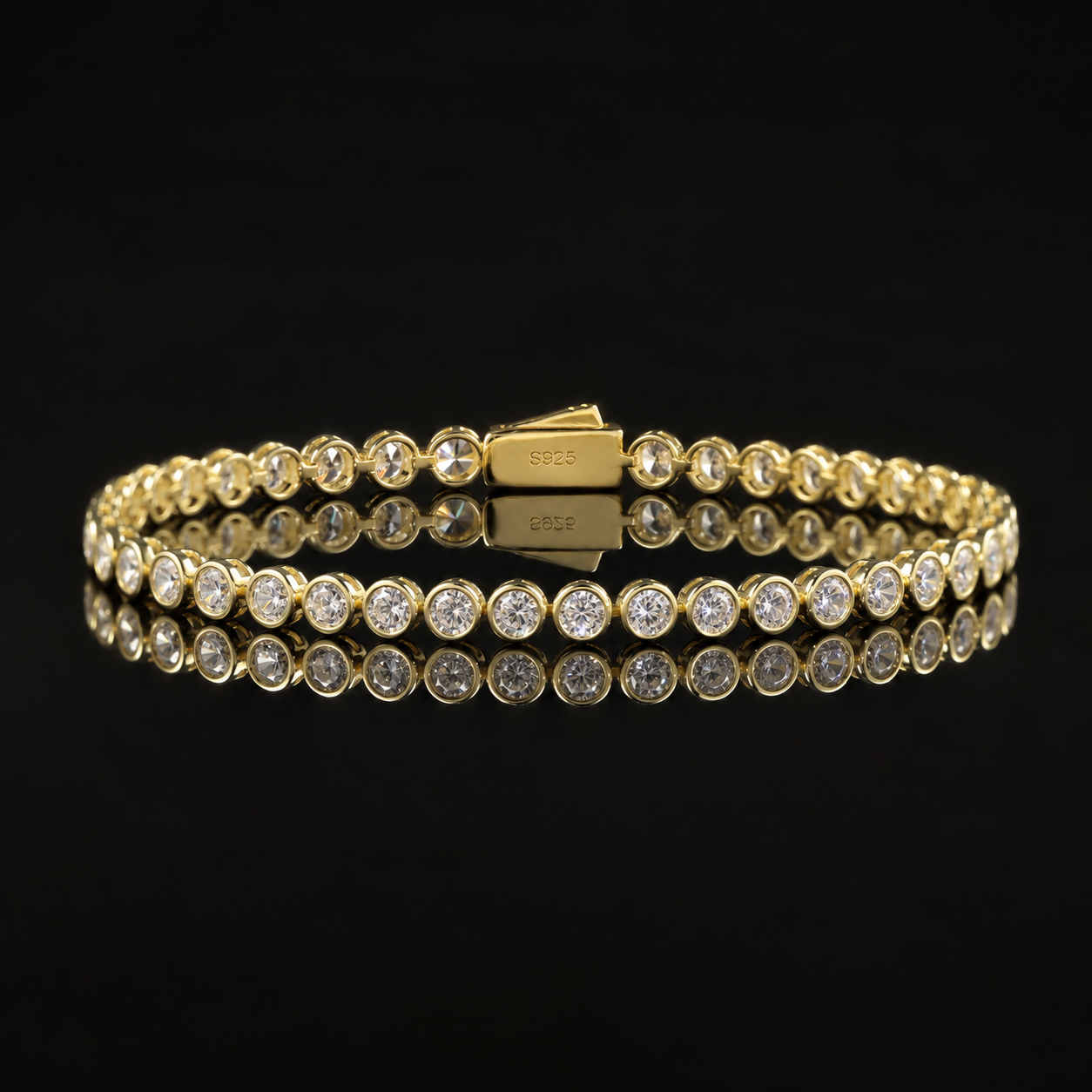 S925 Sterling Silver Bubble Bracelet – Moissanite / Lab-Grown Diamond, 7 Inches — detail 19