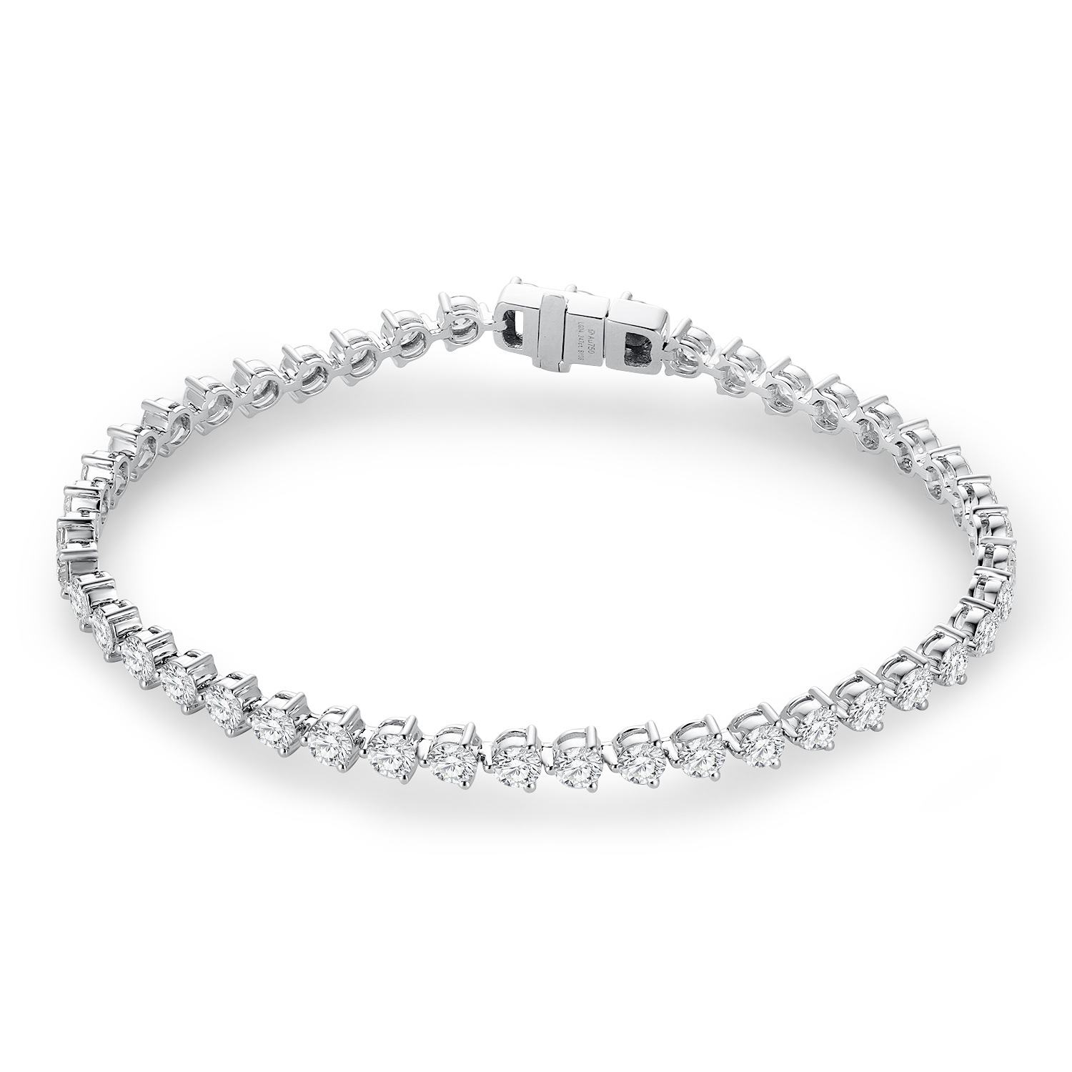 18K Gold Lab-Grown Diamond Tennis Bracelet – Approx. 2ct, 16cm — detail 7