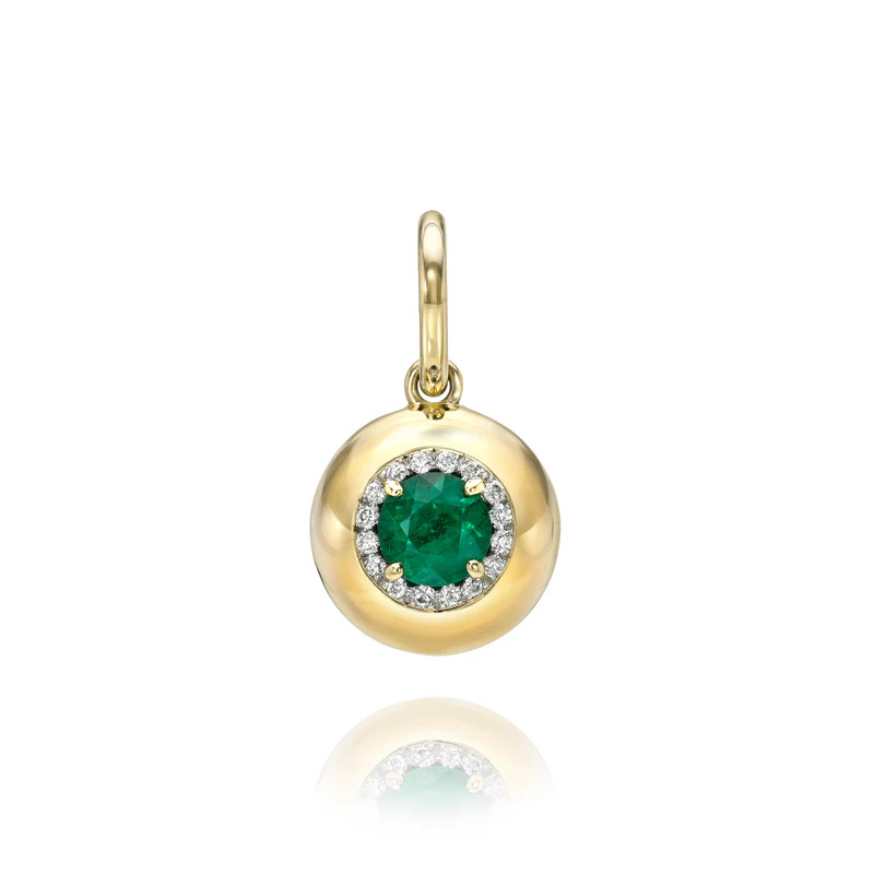 Octagon Cut Gemstone Pendant Necklace, S925 Sterling Silver 18K Gold Plated, Lab Grown Gem Beaded Chain Necklace — detail 1