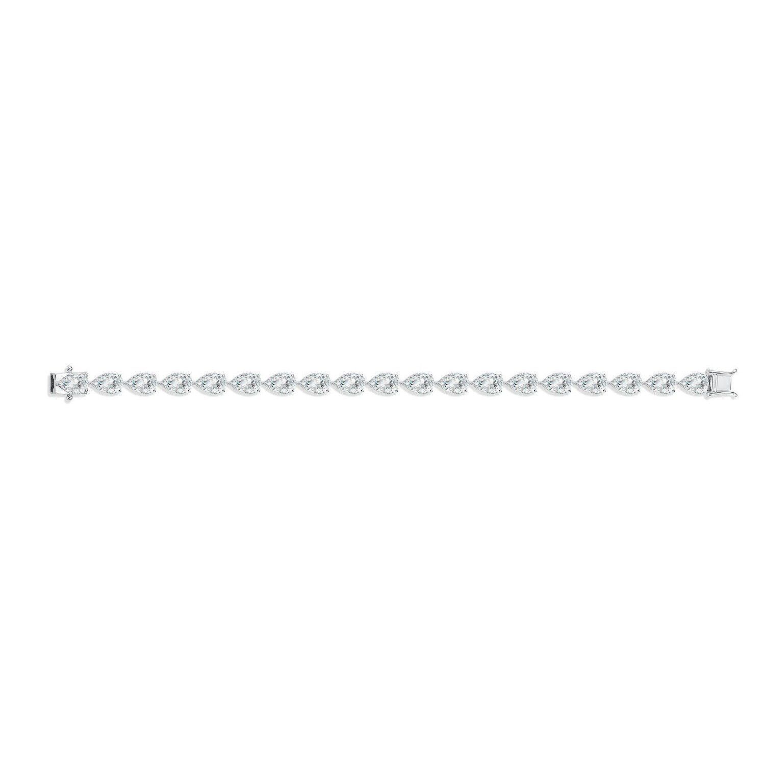 Aodhy 18K White Gold Lab-Grown Diamond Tennis Bracelet — detail 9