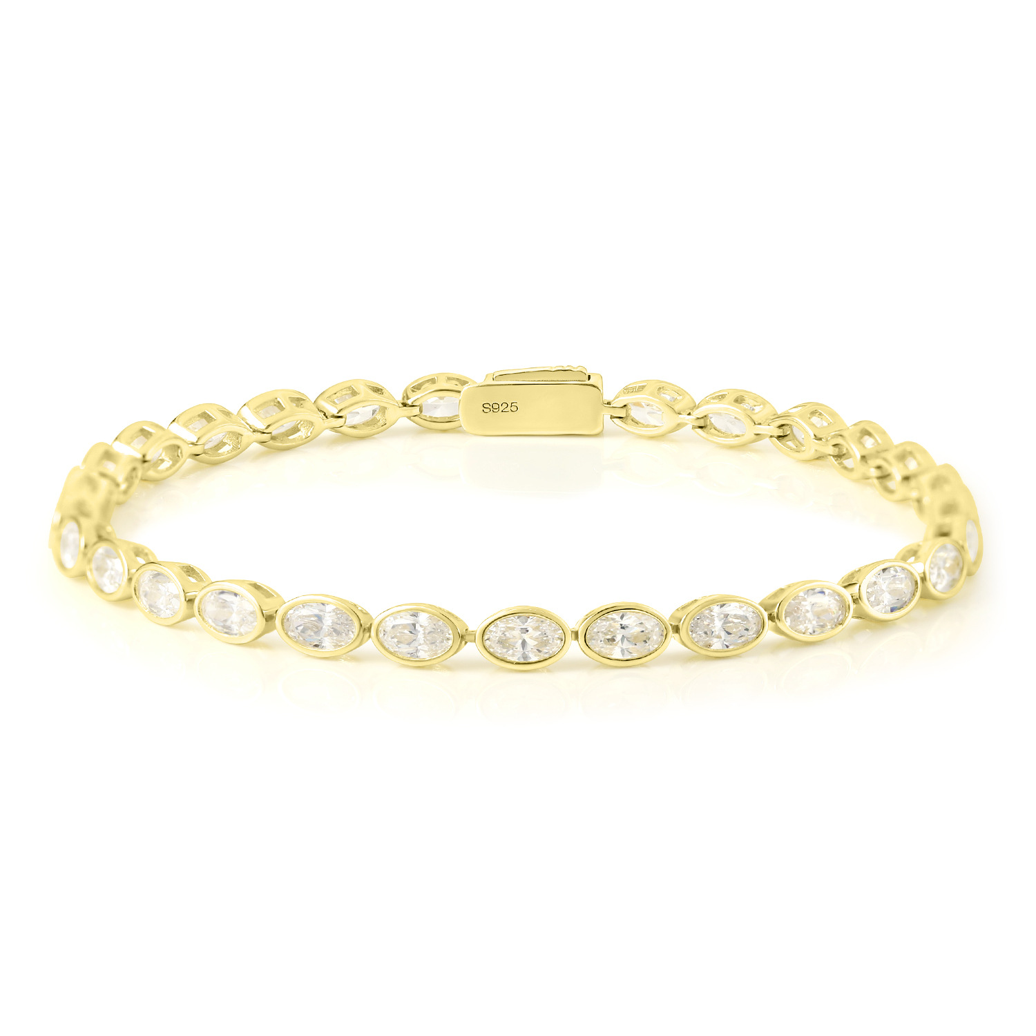S925 Sterling Silver Moissanite Tennis Bracelet – 6 Stone Shapes, 7 Inches — detail 8