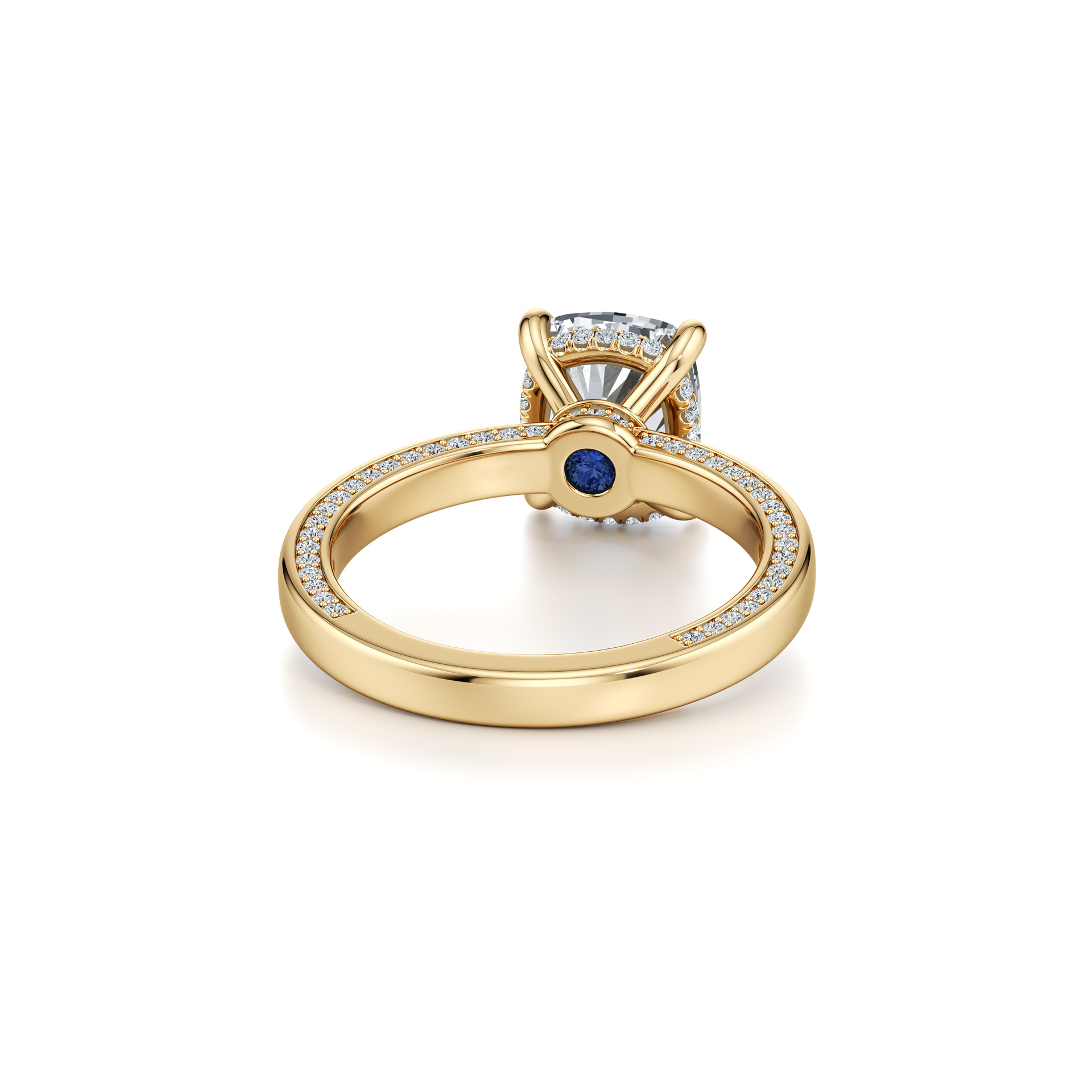 2CT 3CT Moissanite Four Claws Ring 925 Sterling Silver 18K Gold Plated Engagement Wedding Ring — detail 2