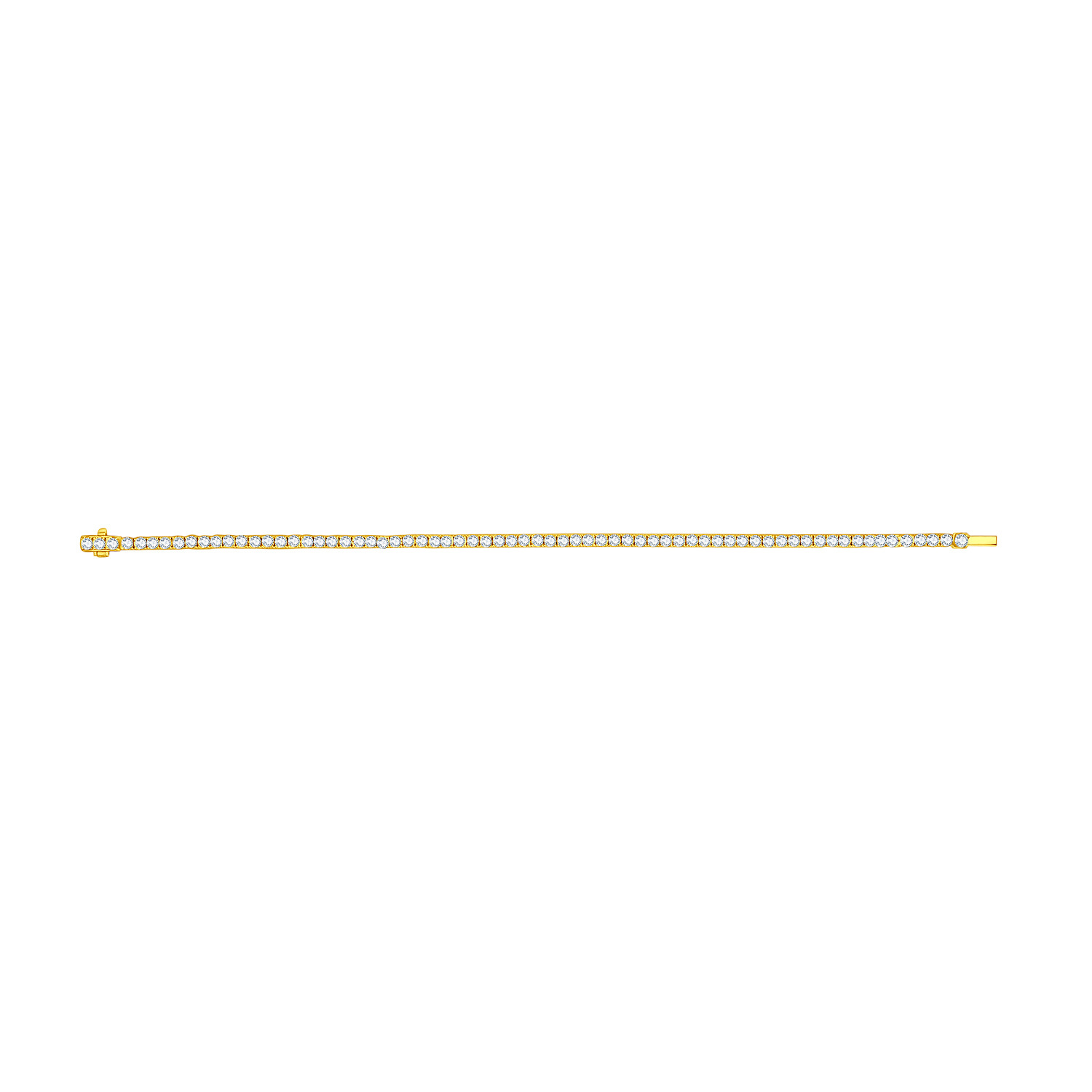 18K Gold Lab-Grown Diamond Tennis Bracelet – 3.4ct Total, 16cm — detail 7