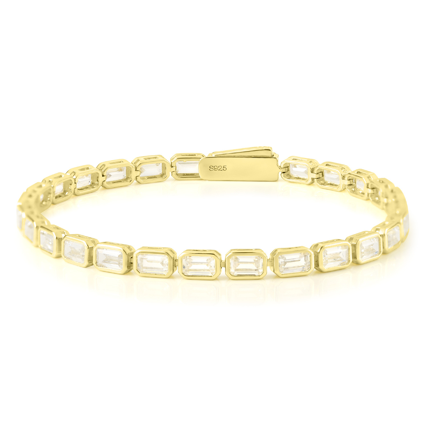 S925 Sterling Silver Moissanite Tennis Bracelet – 6 Stone Shapes, 7 Inches — detail 35