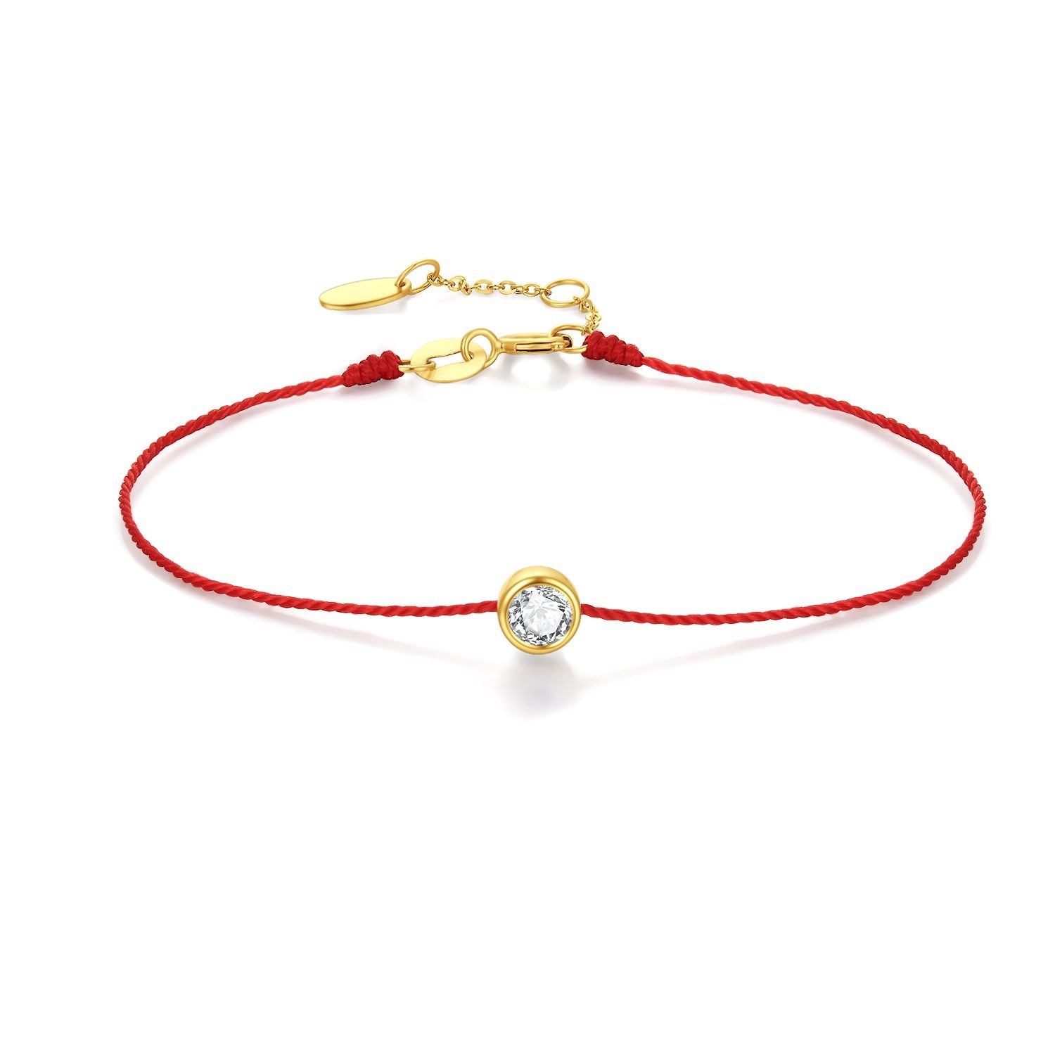 Aodhy 18K Yellow Gold 0.20 ct Lab-Grown Diamond Cord Bracelet — detail 10