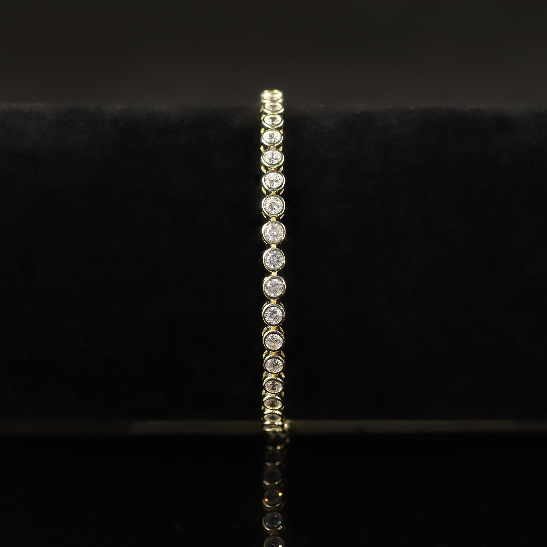S925 Sterling Silver Bubble Bracelet – Moissanite / Lab-Grown Diamond, 7 Inches — detail 13