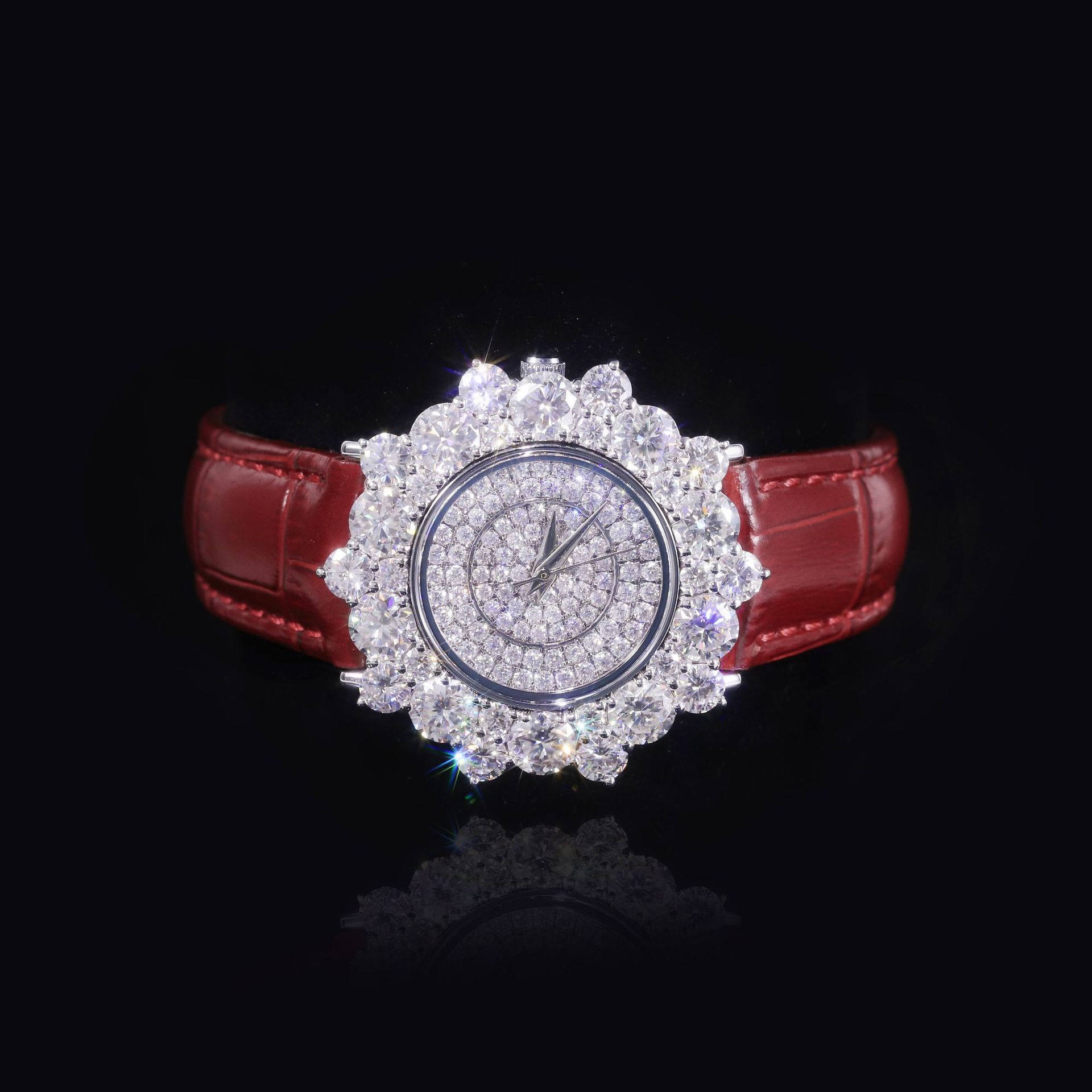 Aodhy 925 Sterling Silver Moissanite Quartz Watch — detail 4