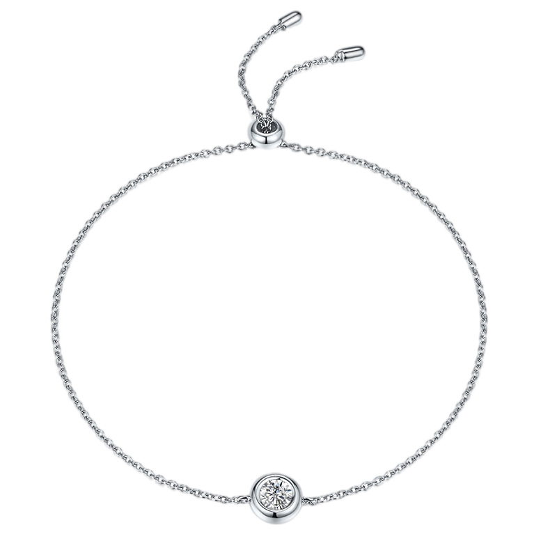 Aodhy 925 Sterling Silver 0.50 ct Lab-Grown Diamond Bubble Bracelet — detail 5