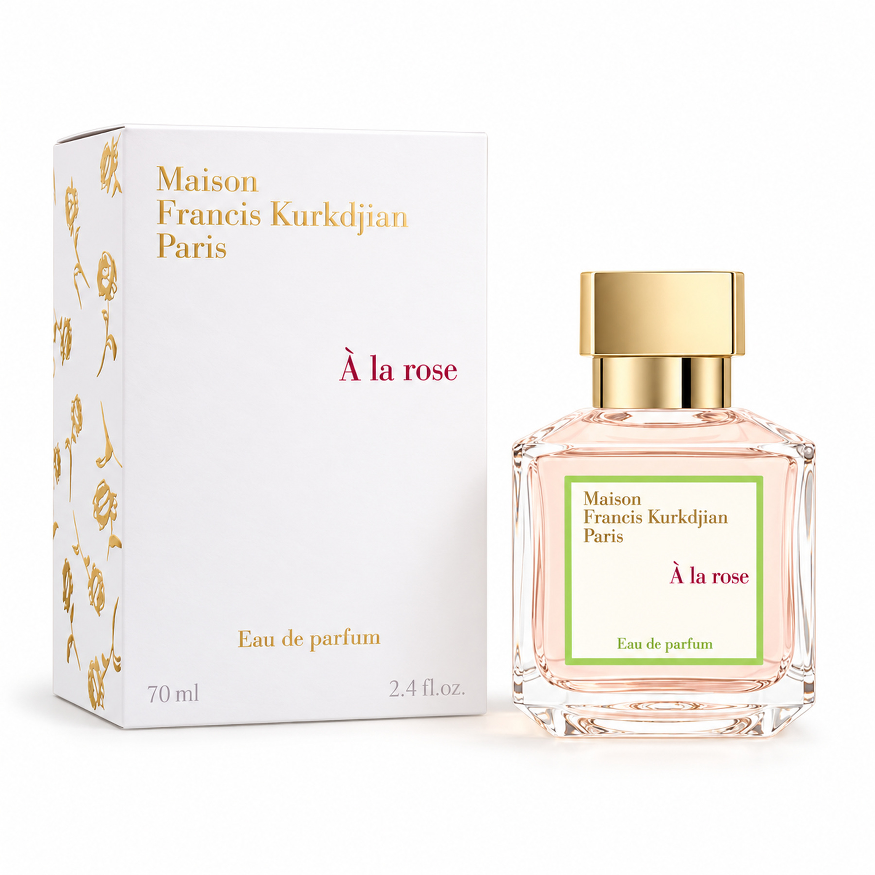 Maison Francis Kurkdjian À la rose Eau de Parfum for Women – Floral Musk Fragrance, 2.4 FL. OZ. / 70 mL