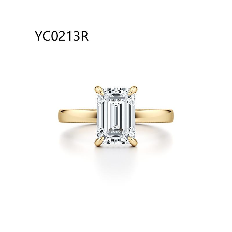 3CT Cushion Moissanite Ring