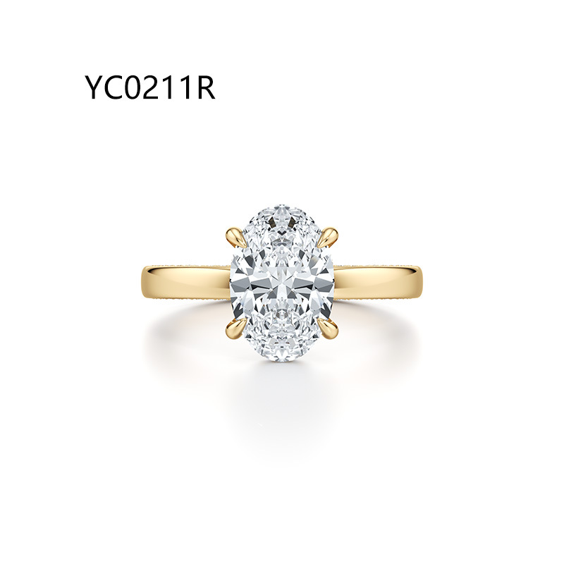 2CT Oval Moissanite Ring