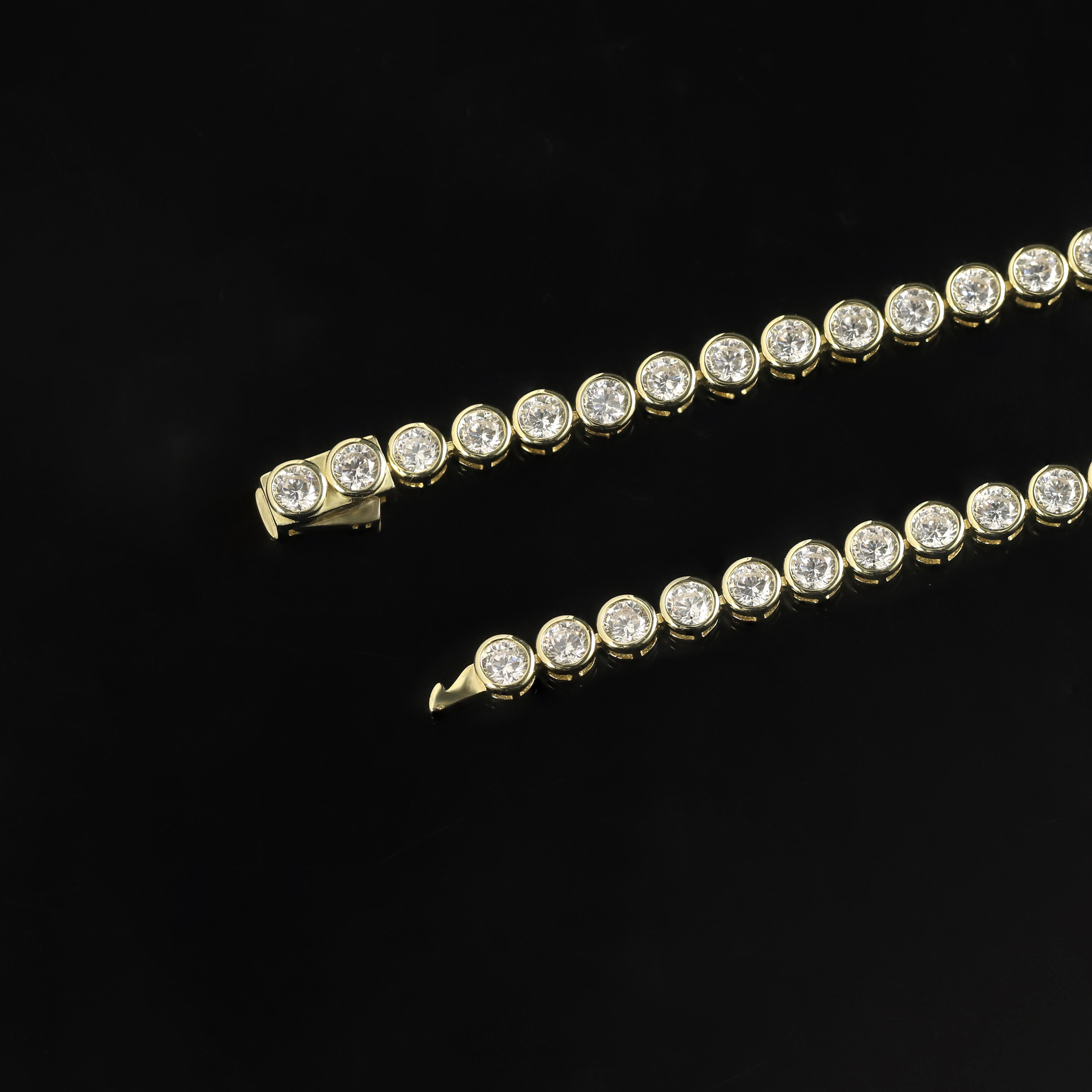 S925 Sterling Silver Bubble Bracelet – Moissanite / Lab-Grown Diamond, 7 Inches — detail 20