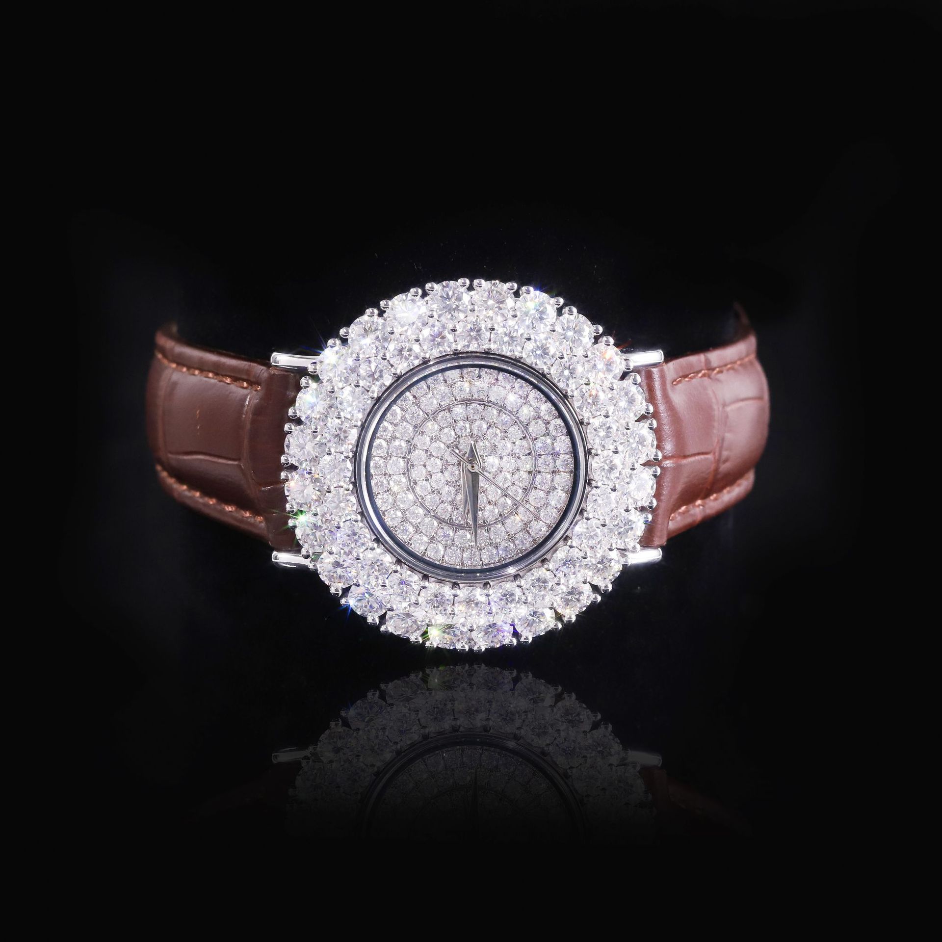 Aodhy 925 Sterling Silver Moissanite Quartz Watch — detail 6