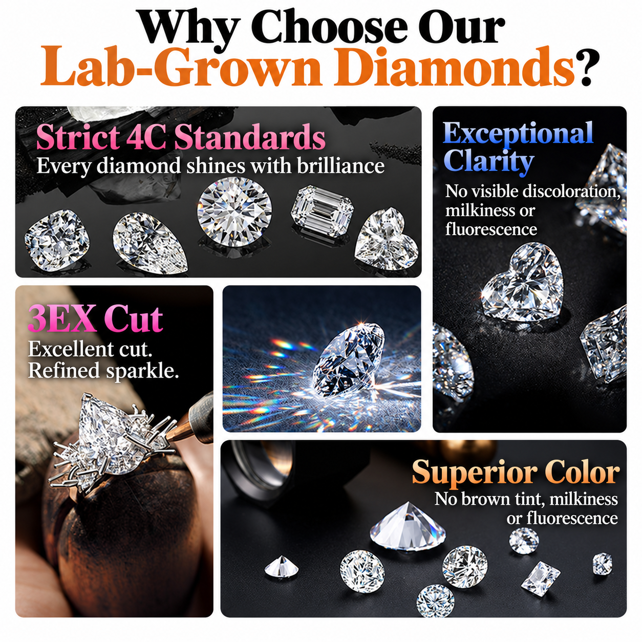 Aodhy 18K White Gold Bubble Collection Lab-Grown Diamond Jewelry — detail 1