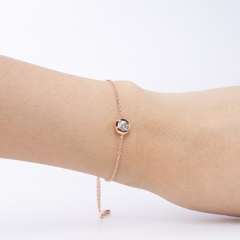 Aodhy 925 Sterling Silver 0.50 ct Lab-Grown Diamond Bubble Bracelet — detail 6