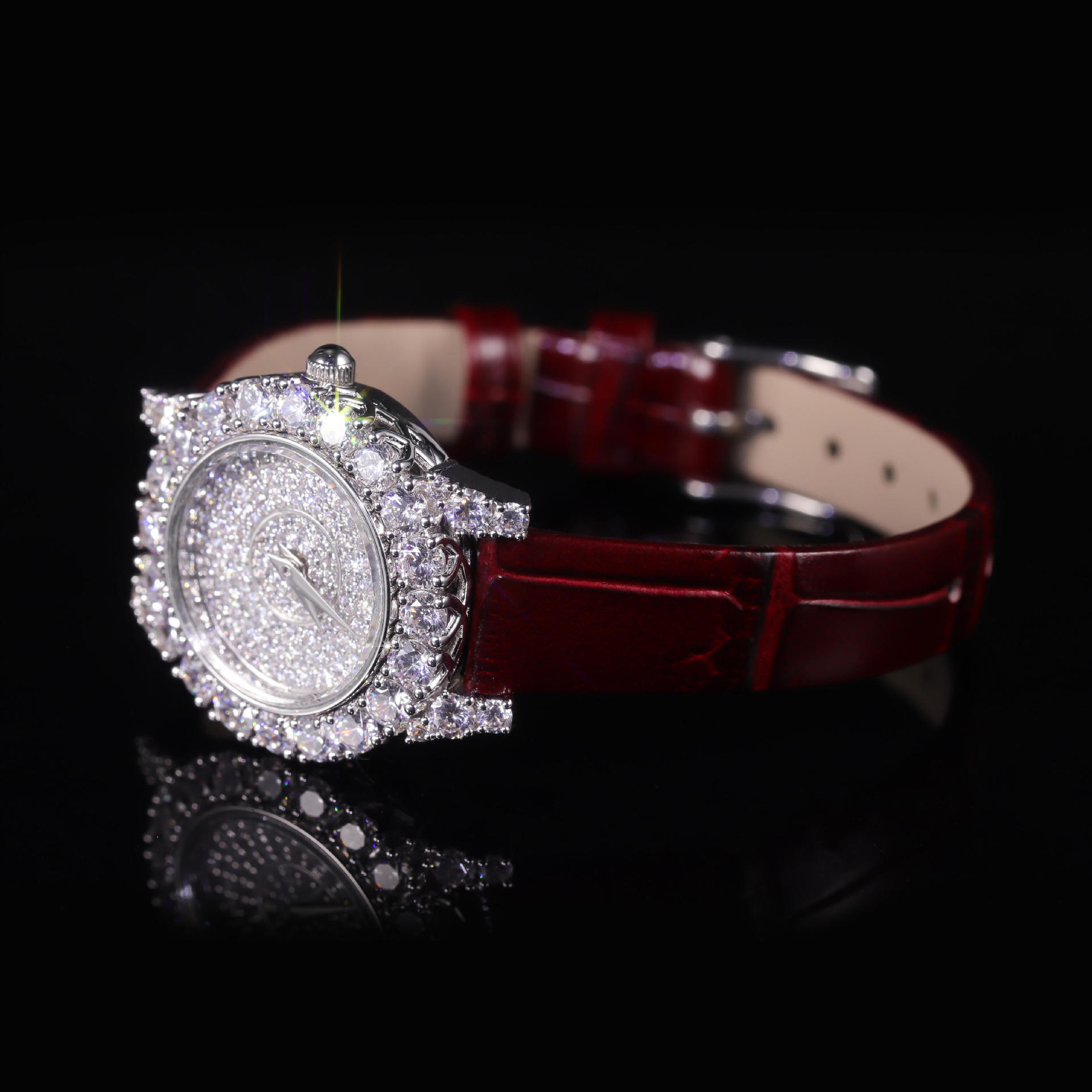 Aodhy Women's 925 Sterling Silver Moissanite Quartz Watch — detail 8