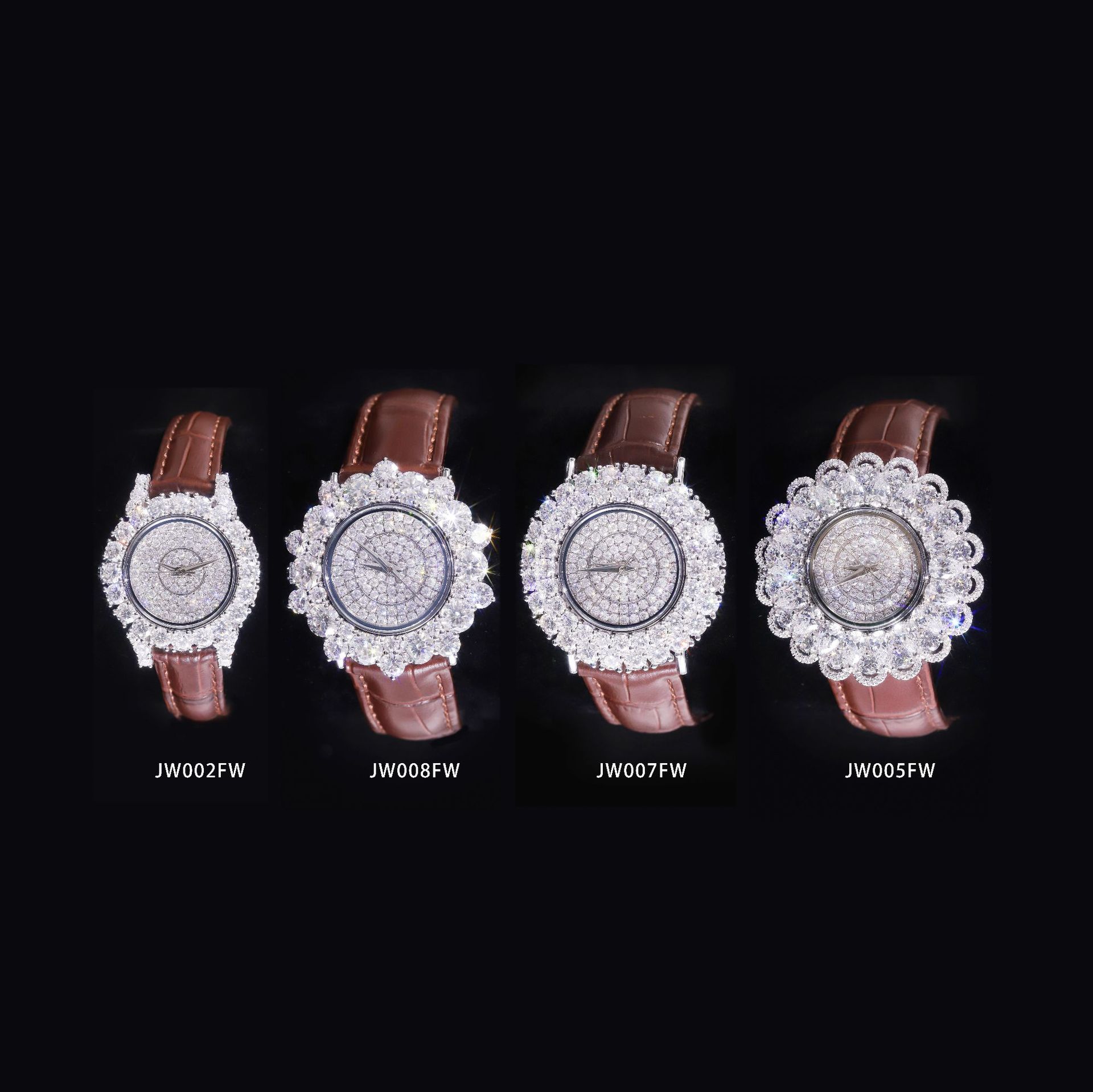 Aodhy 925 Sterling Silver Moissanite Leather Strap Watch — detail 14
