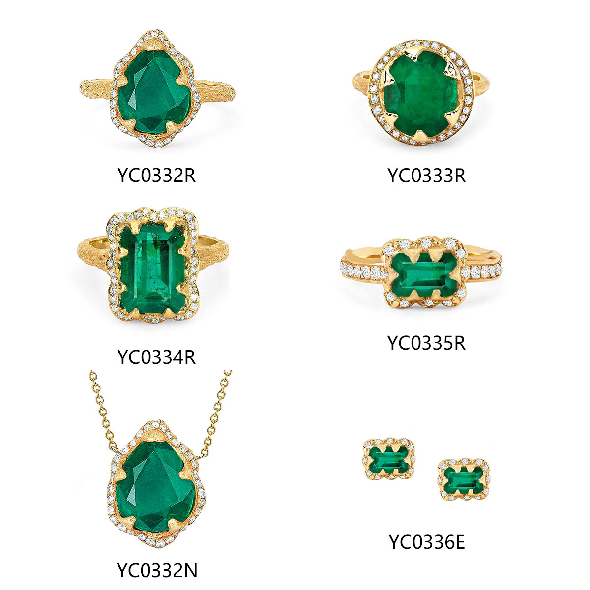 Lab Grown Zambian Emerald Ring, S925 Silver 18K Gold Plated Vintage Gemstone Ring For Women — detail 3